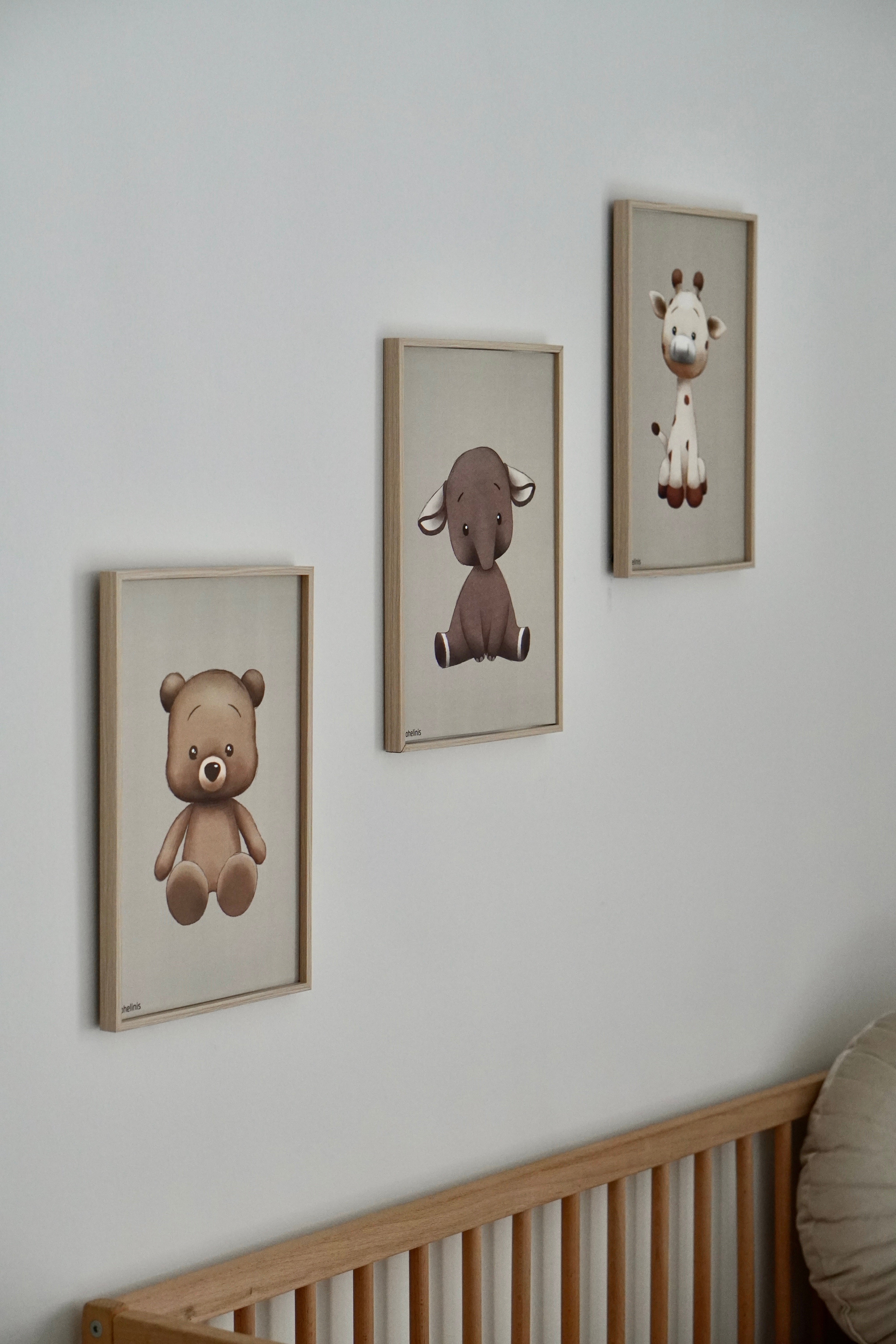 3er Set Poster "TED/ELFI/GIRAFFI"