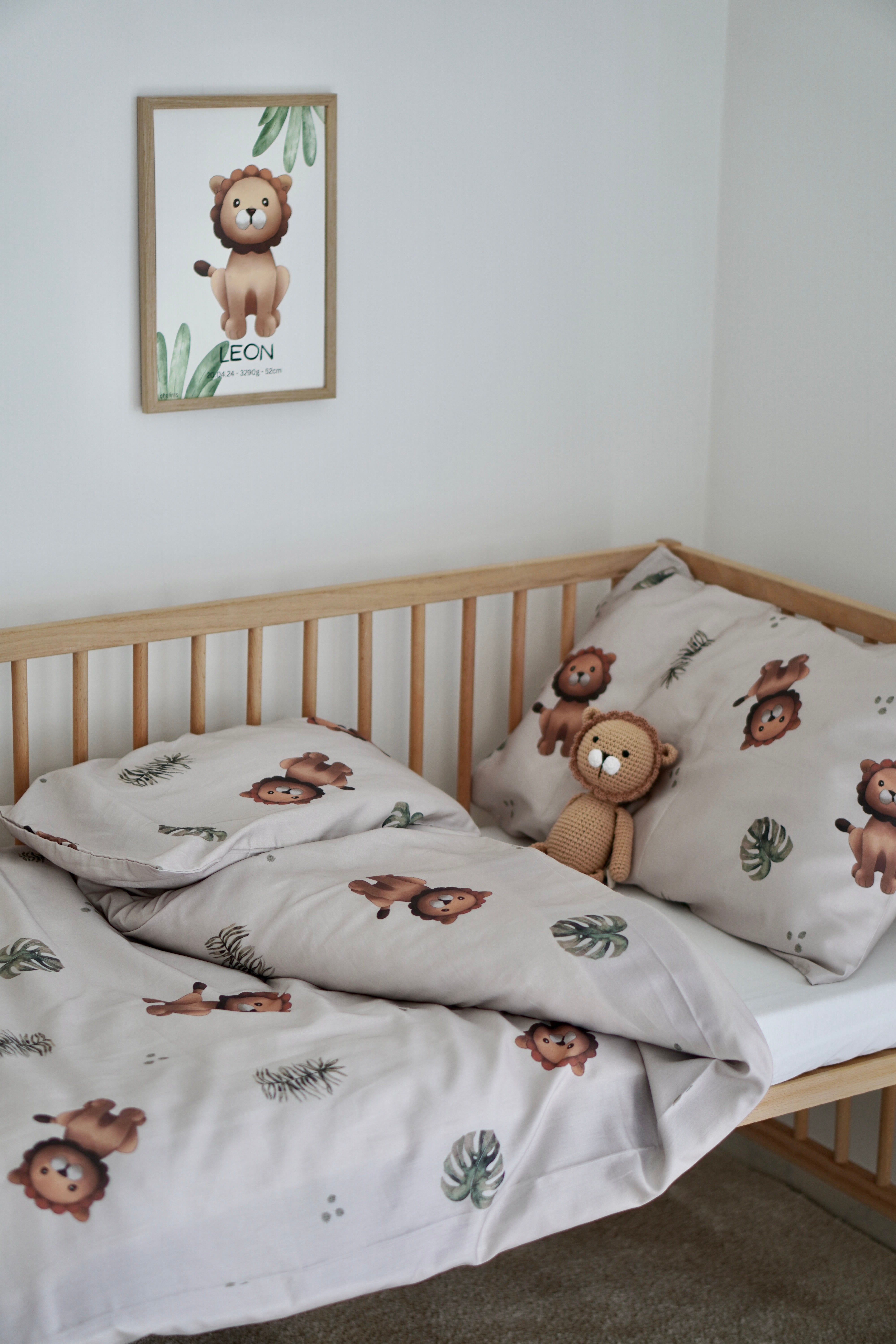 ohelinis Bettwäsche-Set aus Satinbaumwolle "LION" - Löwenmotive