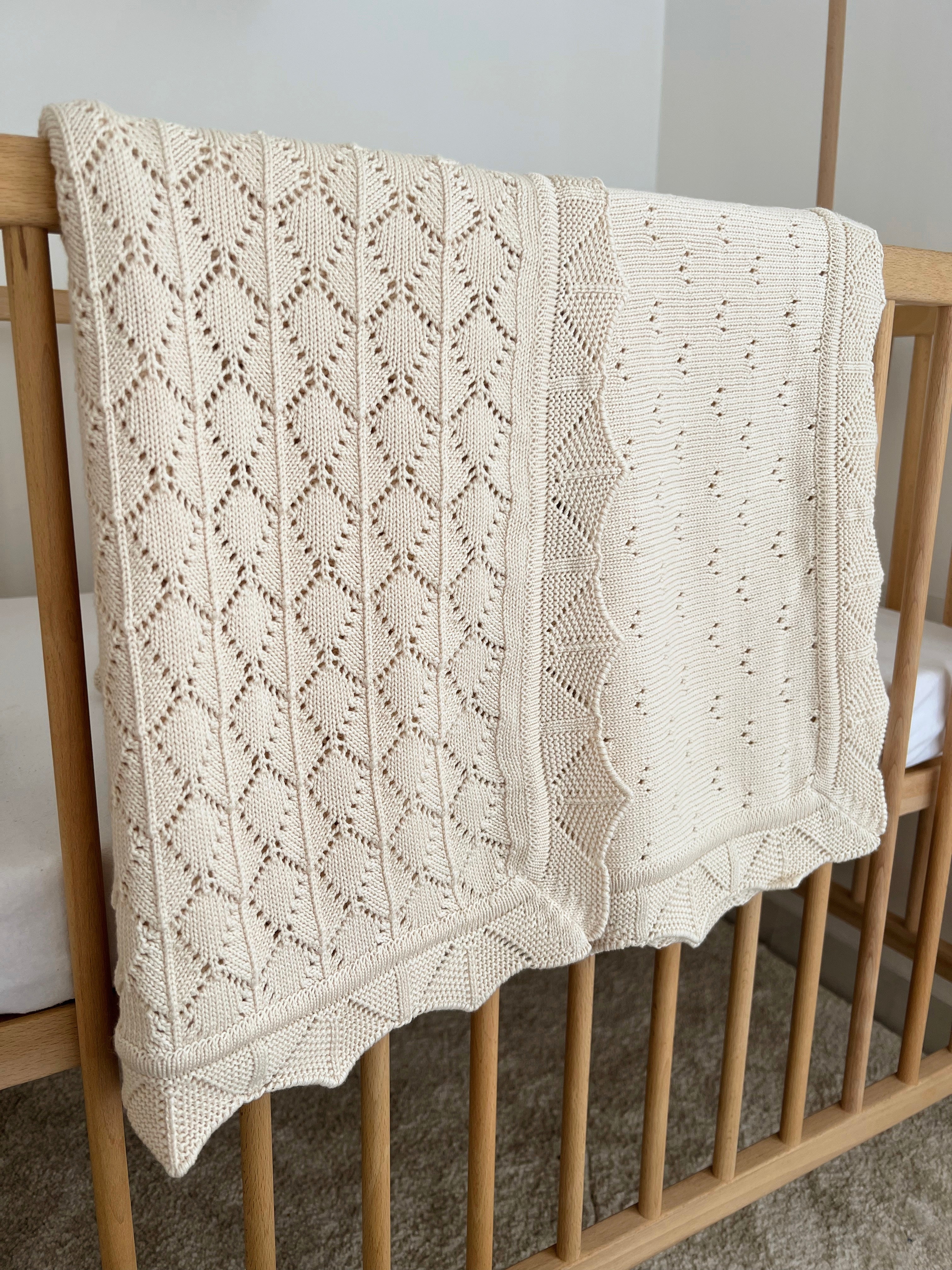 Baby blanket "Diamond Weave" made of 100% cotton