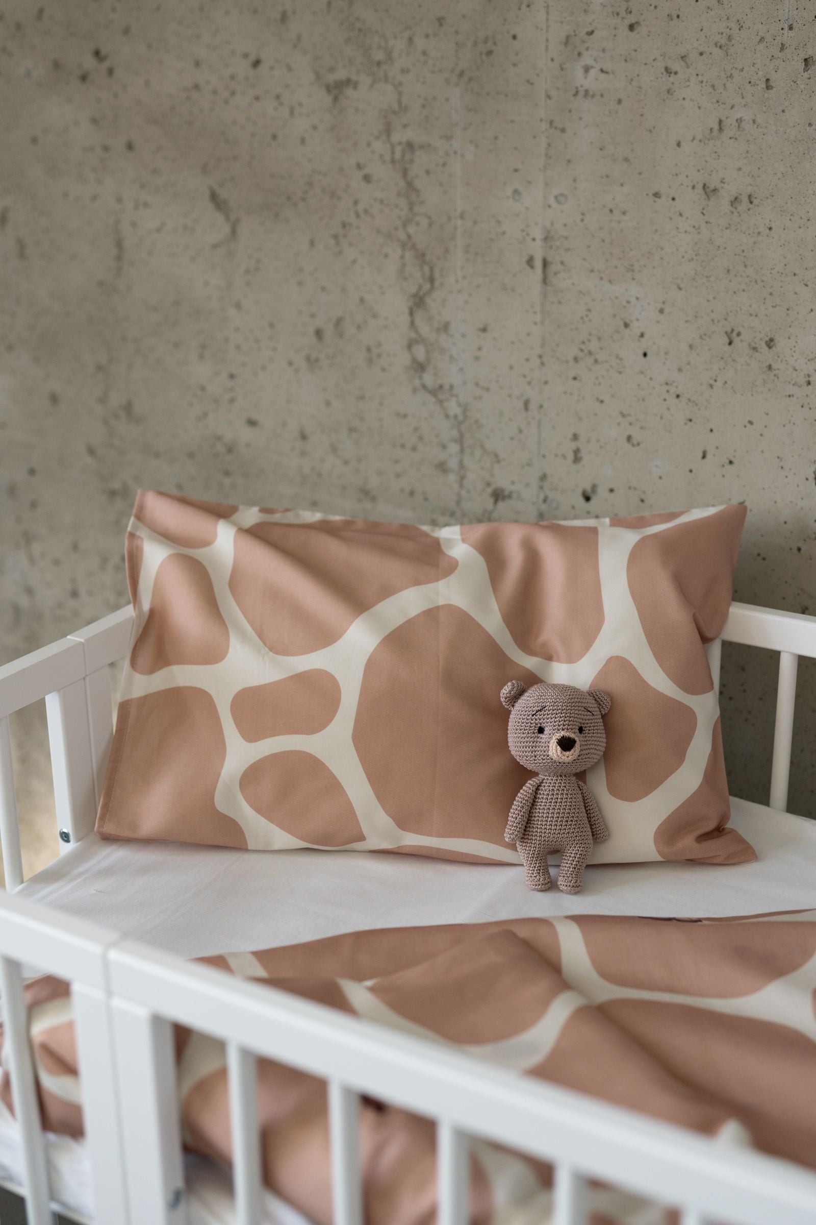 ohelinis satin cotton bedding set with giraffe motifs "Giraffi"- exclusive