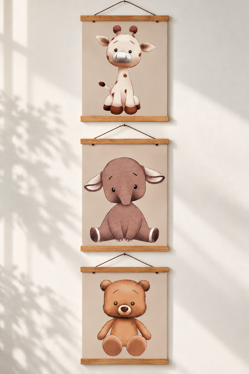 3-piece set poster "TED/ELFI/GIRAFFI"