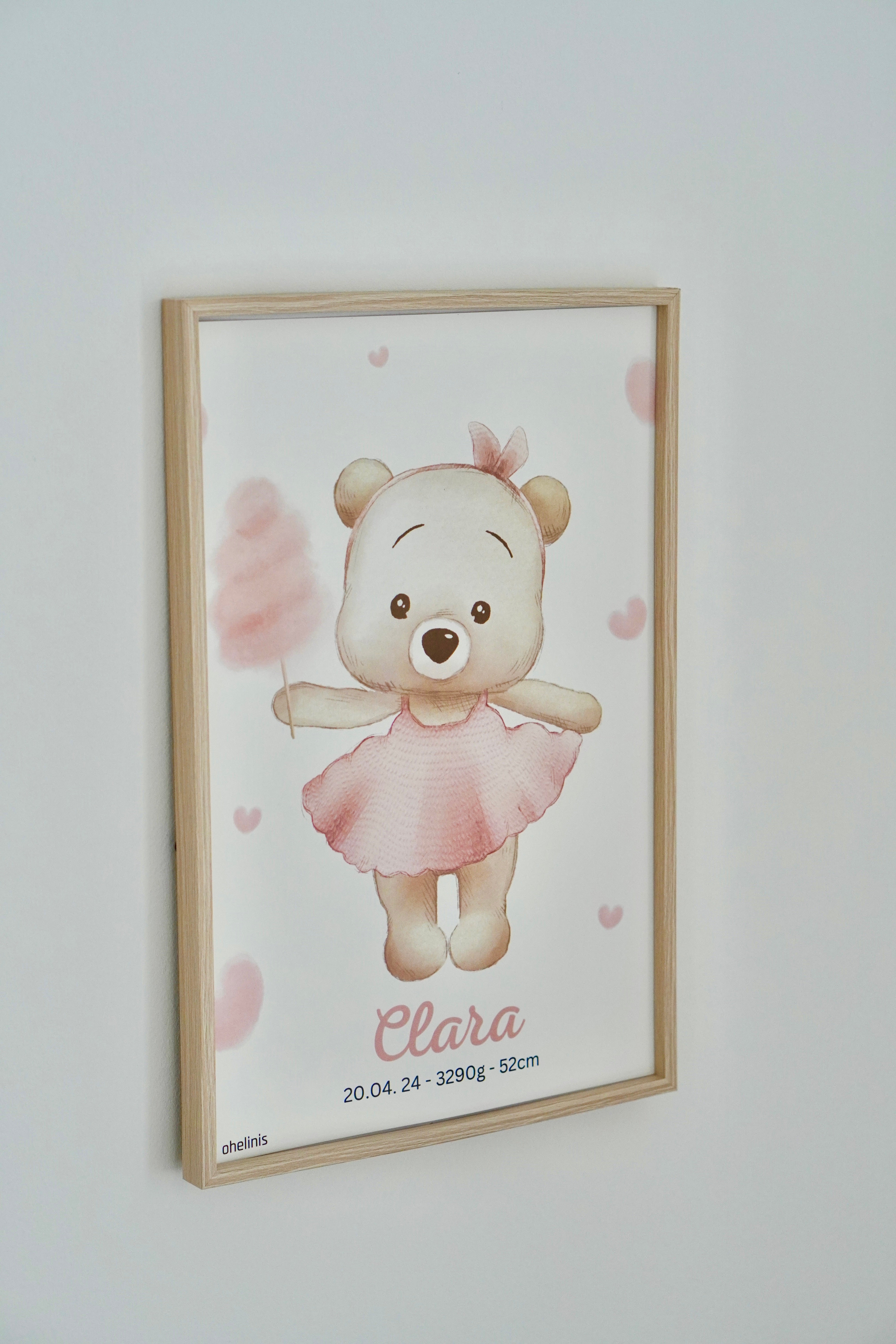 Personalisiertes Geburtsposter "COTTON CANDY"