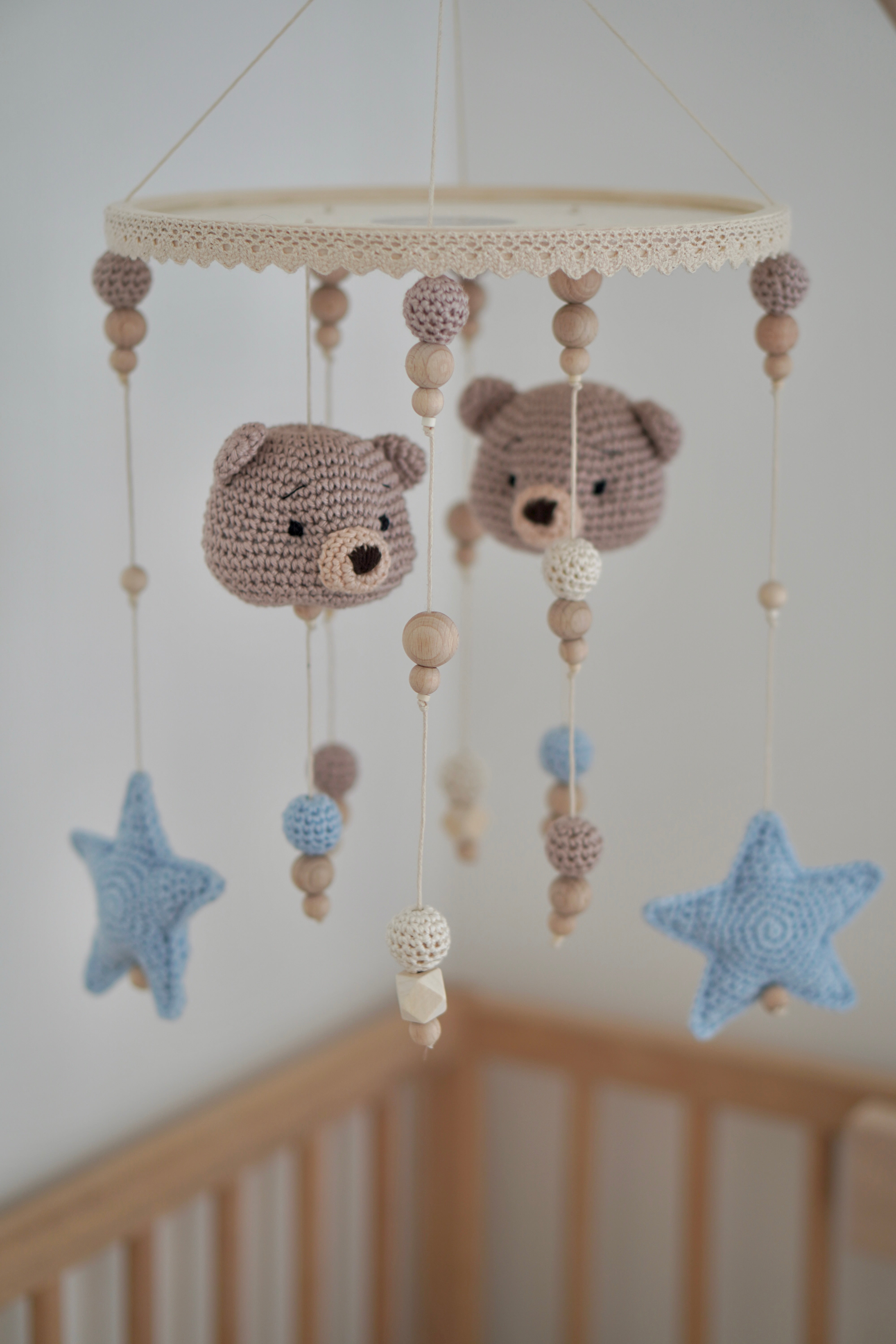 Baby Mobile 2in1 "TED OASIS" mit Musik aus Holz