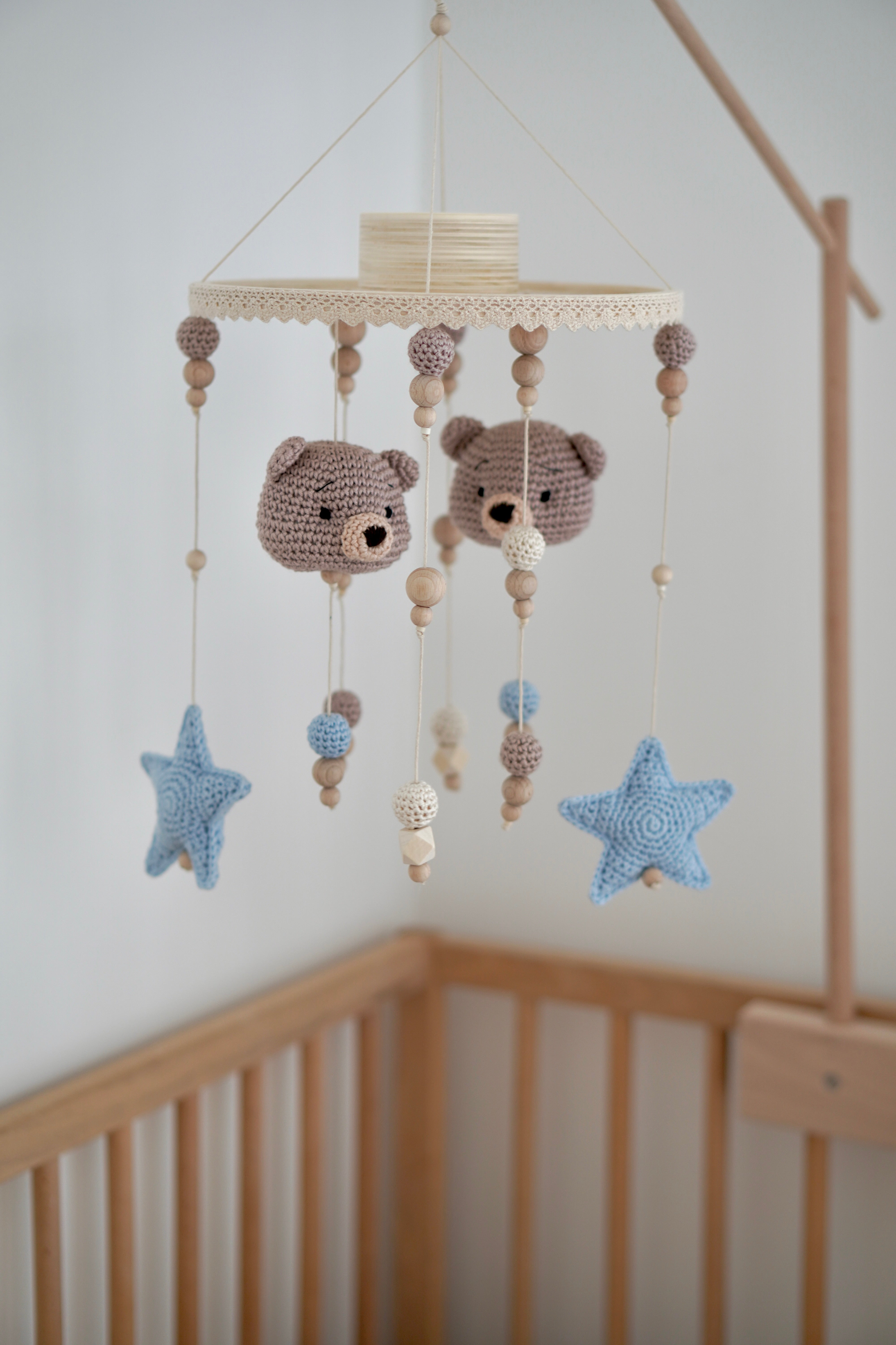 Baby Mobile 2in1 "TED OASIS" mit Musik aus Holz