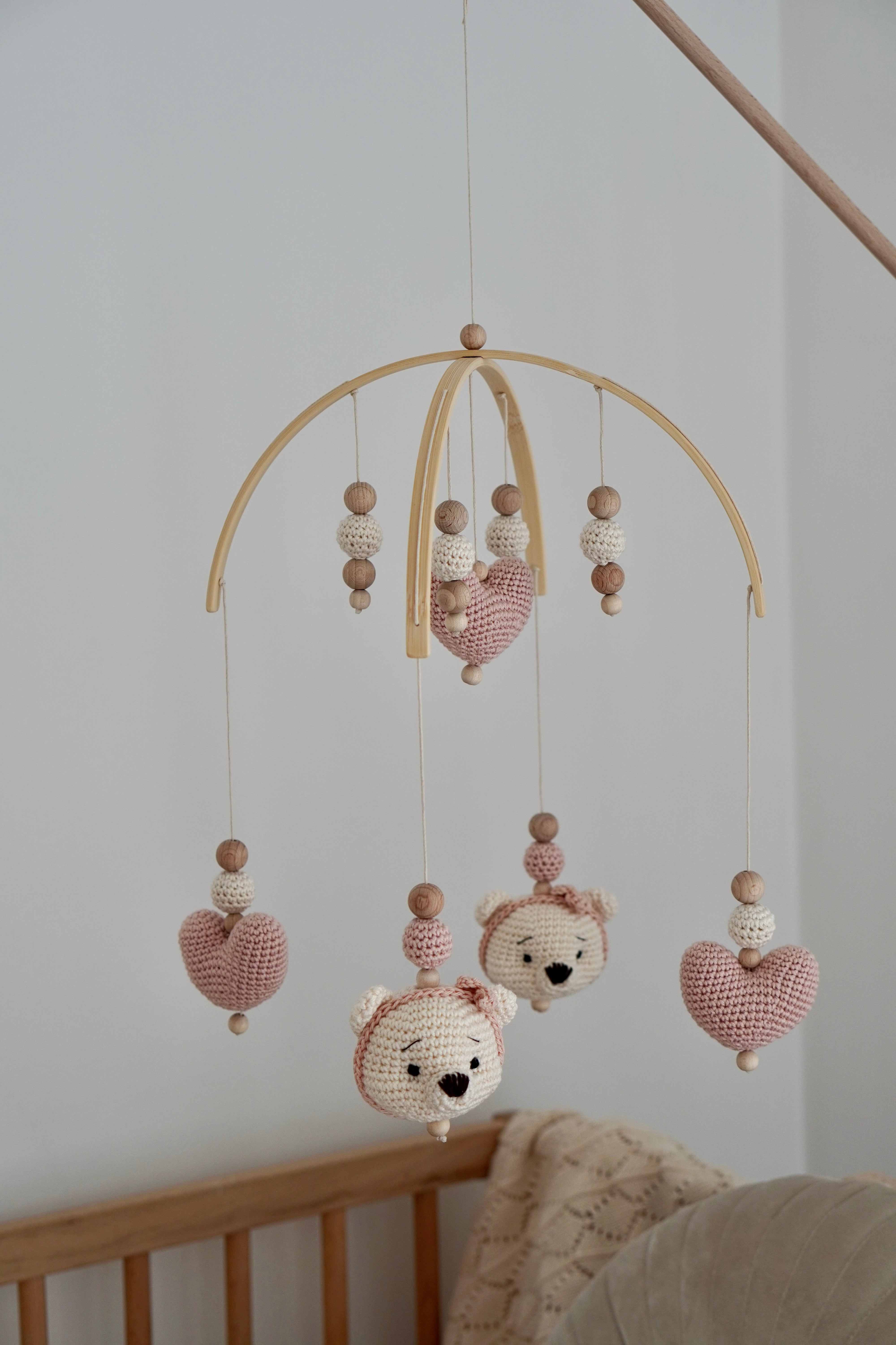 Baby Mobile Bow "COTTON CANDY"