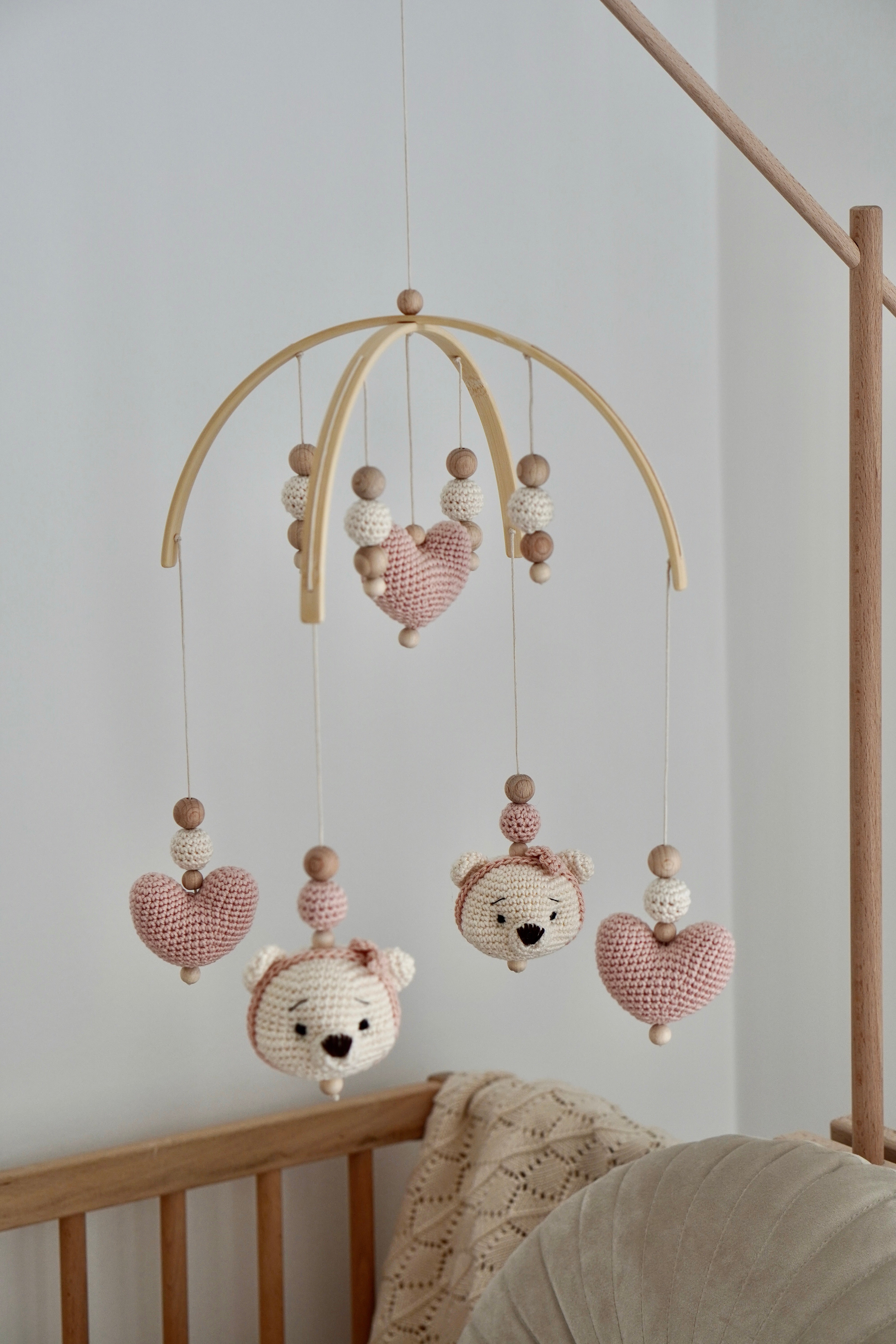 Baby Mobile Bow "COTTON CANDY"