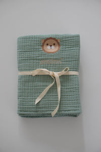 Muslin Baby Blanket 100% Cotton 4-Layer - Lion