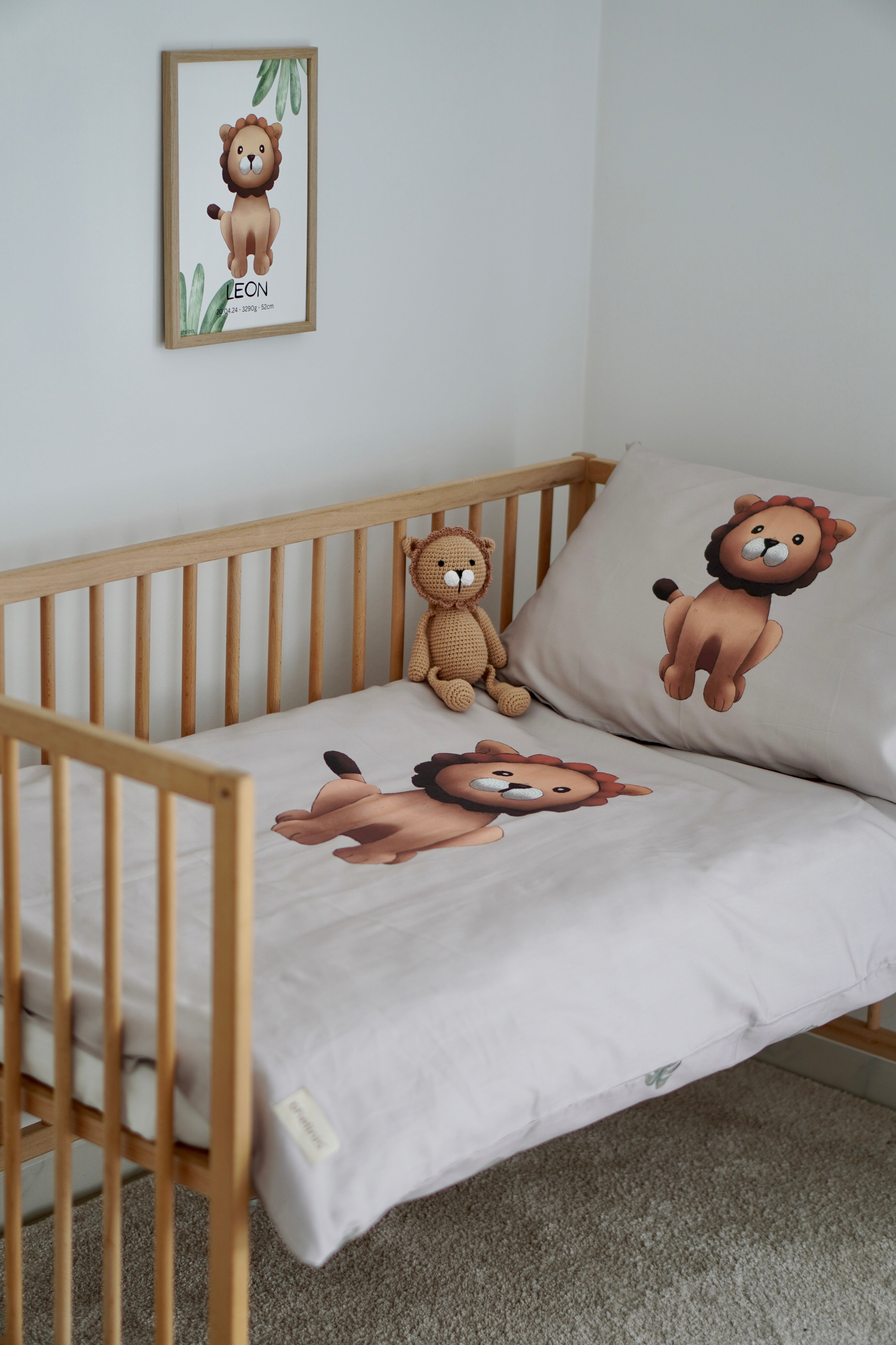 ohelinis satin cotton bedding set "LION" - lion motifs