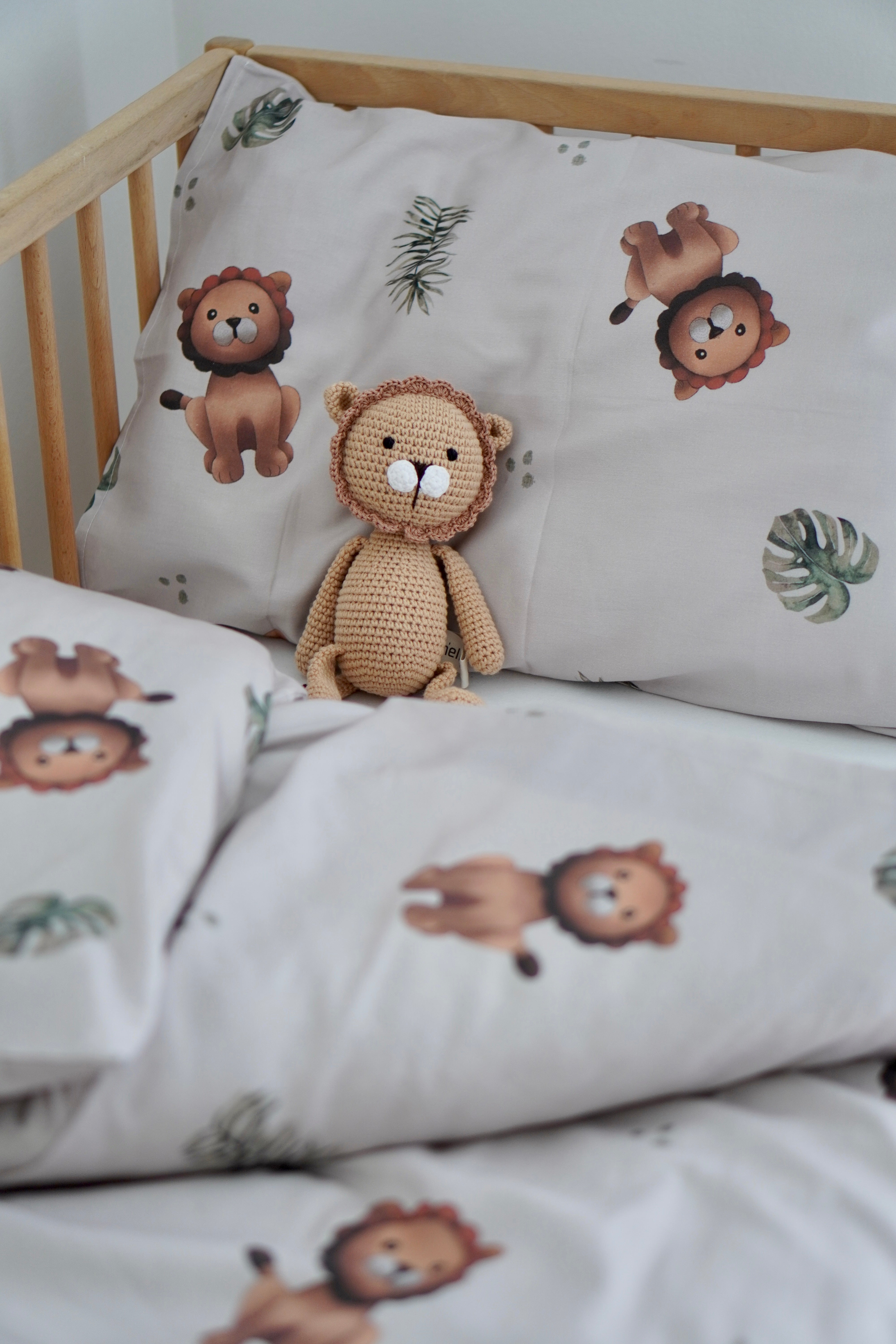 ohelinis satin cotton bedding set "LION" - lion motifs