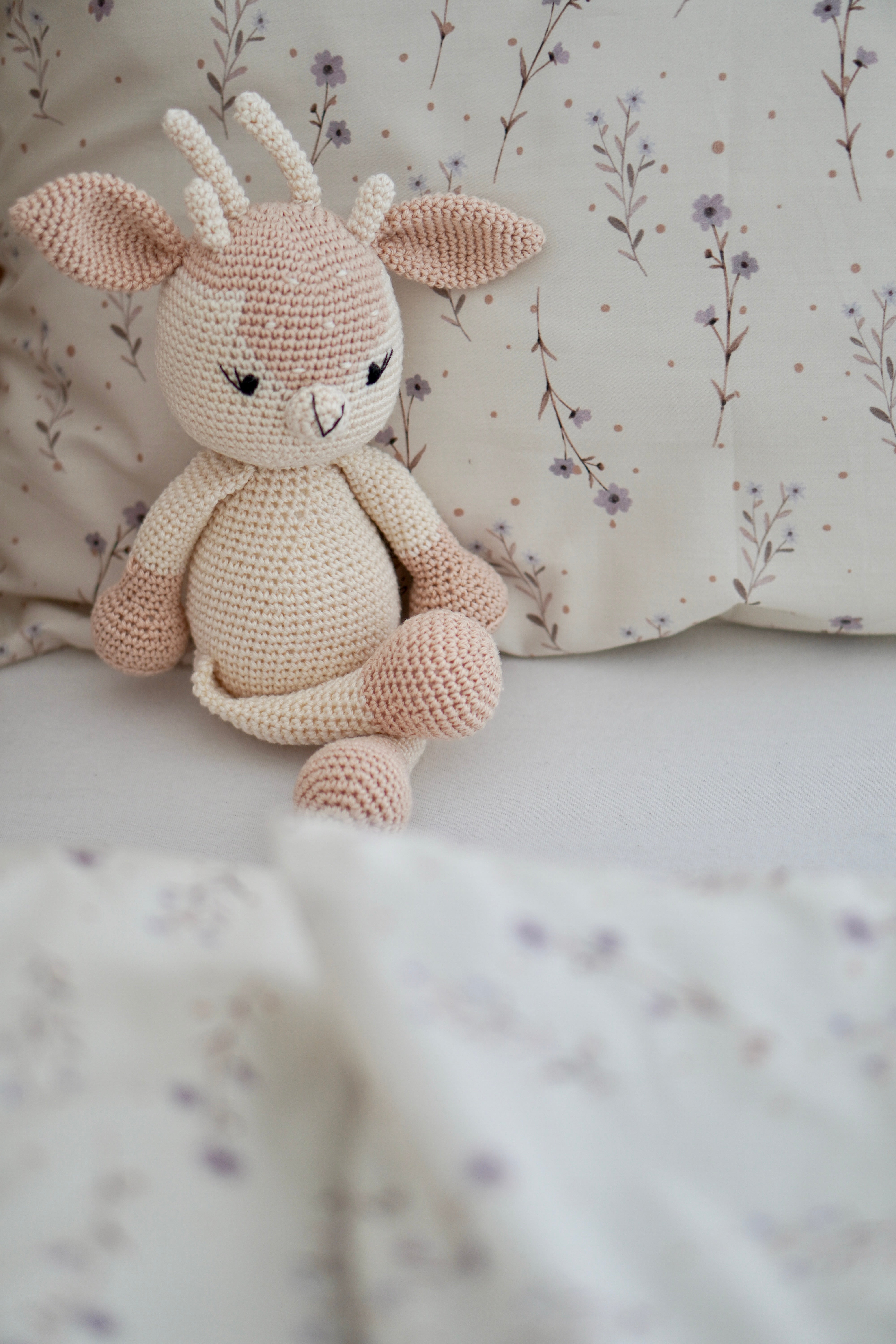 ohelinis satin cotton bed linen set with floral motifs "Flower"