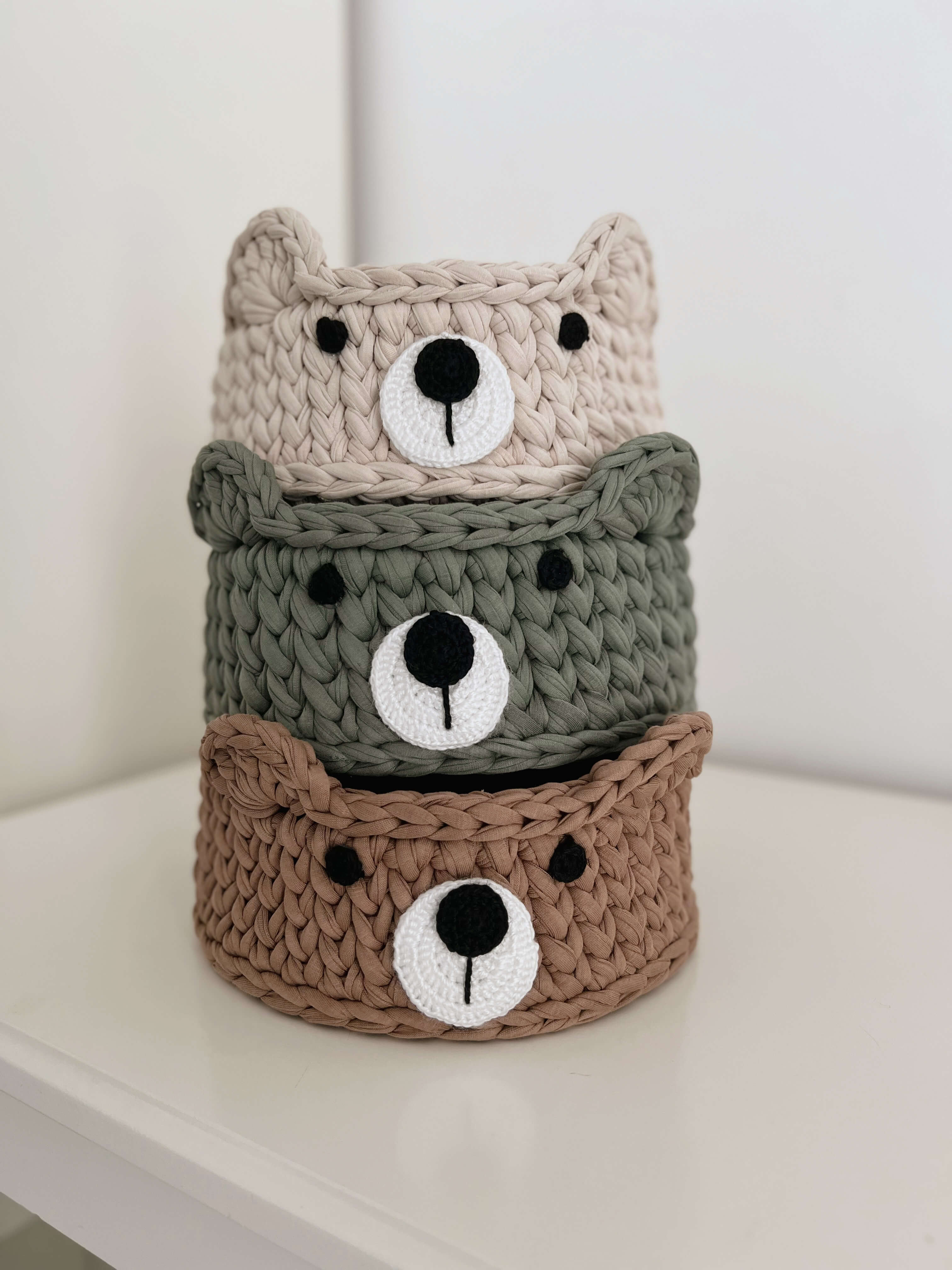 Crochet basket "TEDDY" organizer