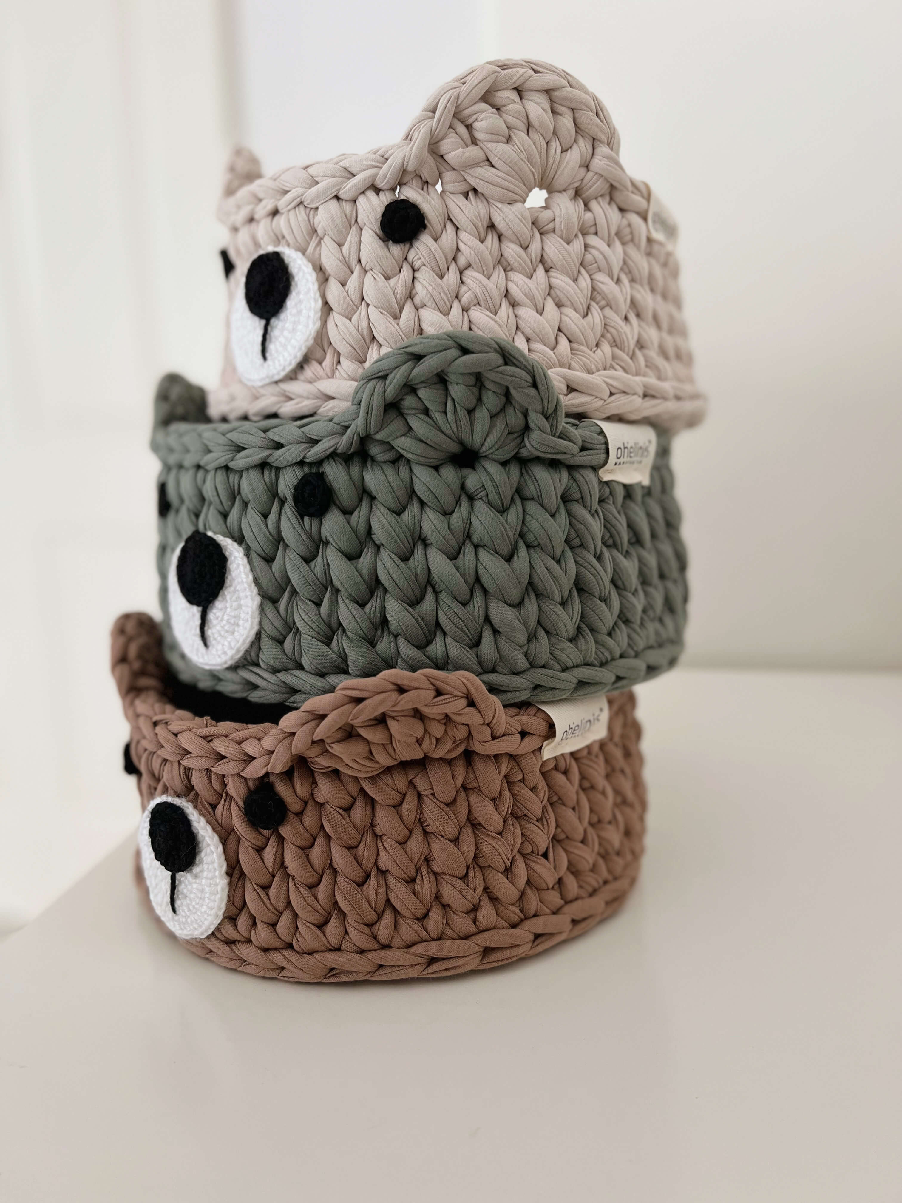 Crochet basket "TEDDY" organizer