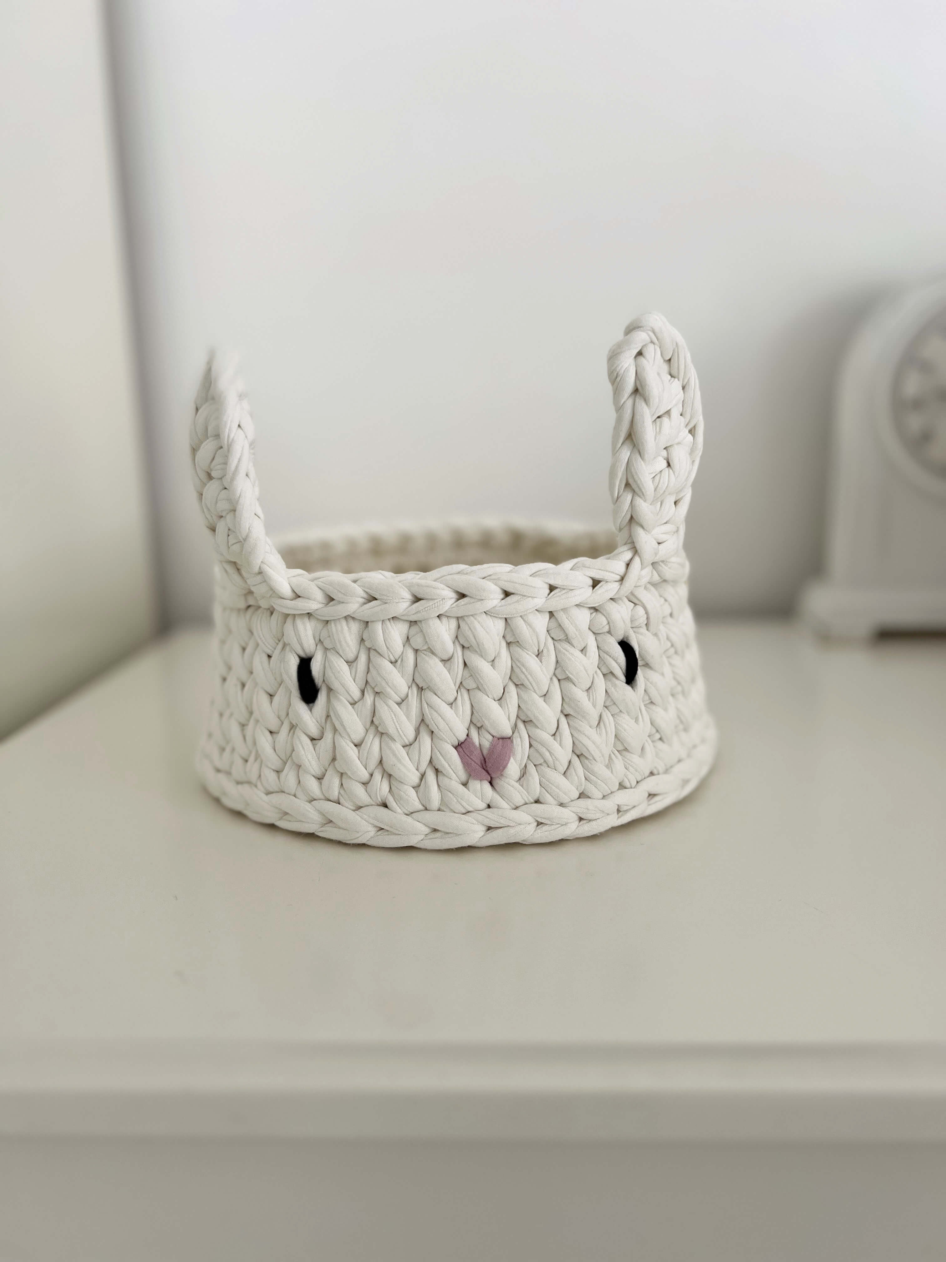 Crochet basket "Rabbit" organizer