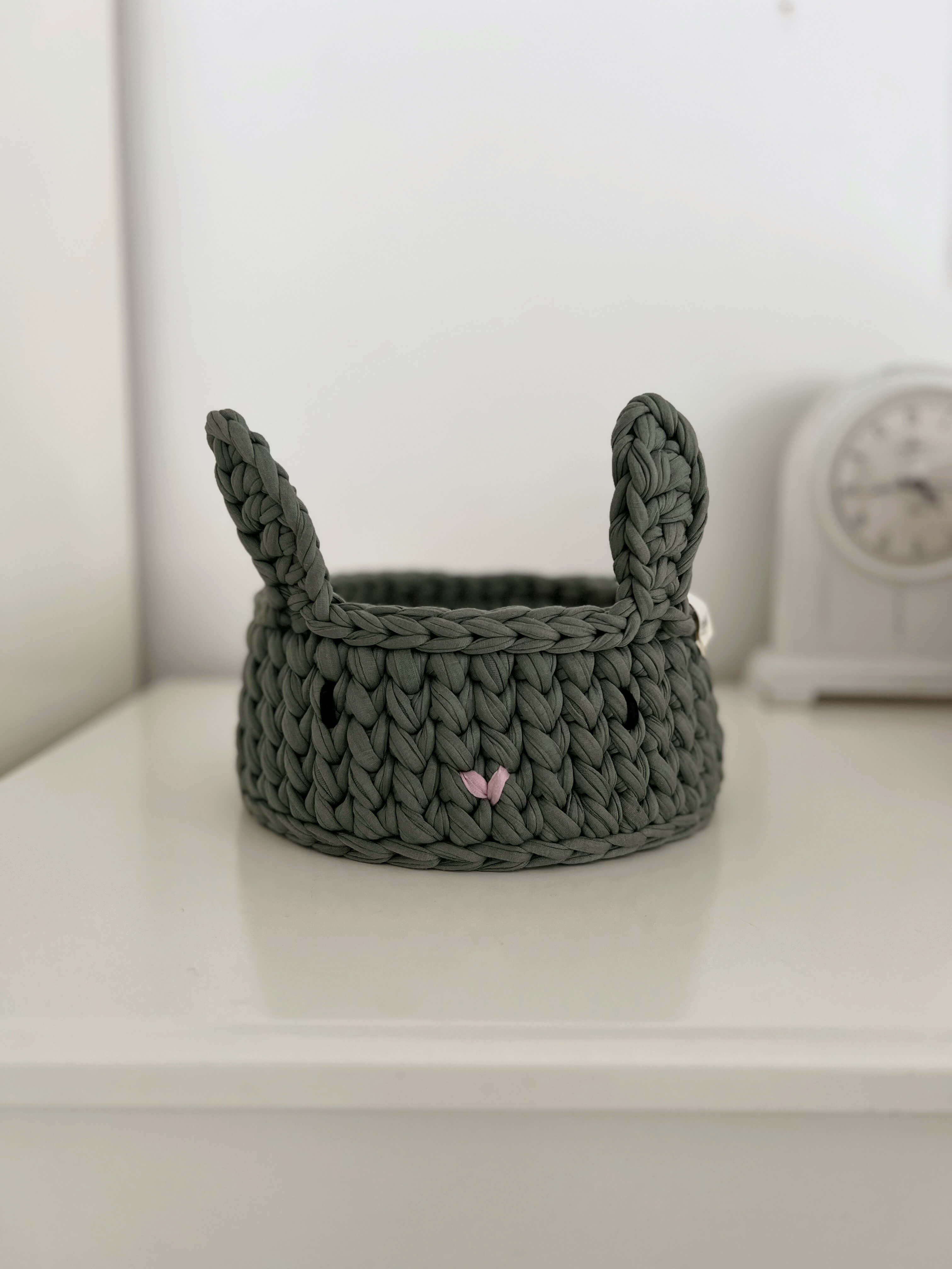 Crochet basket "Rabbit" organizer