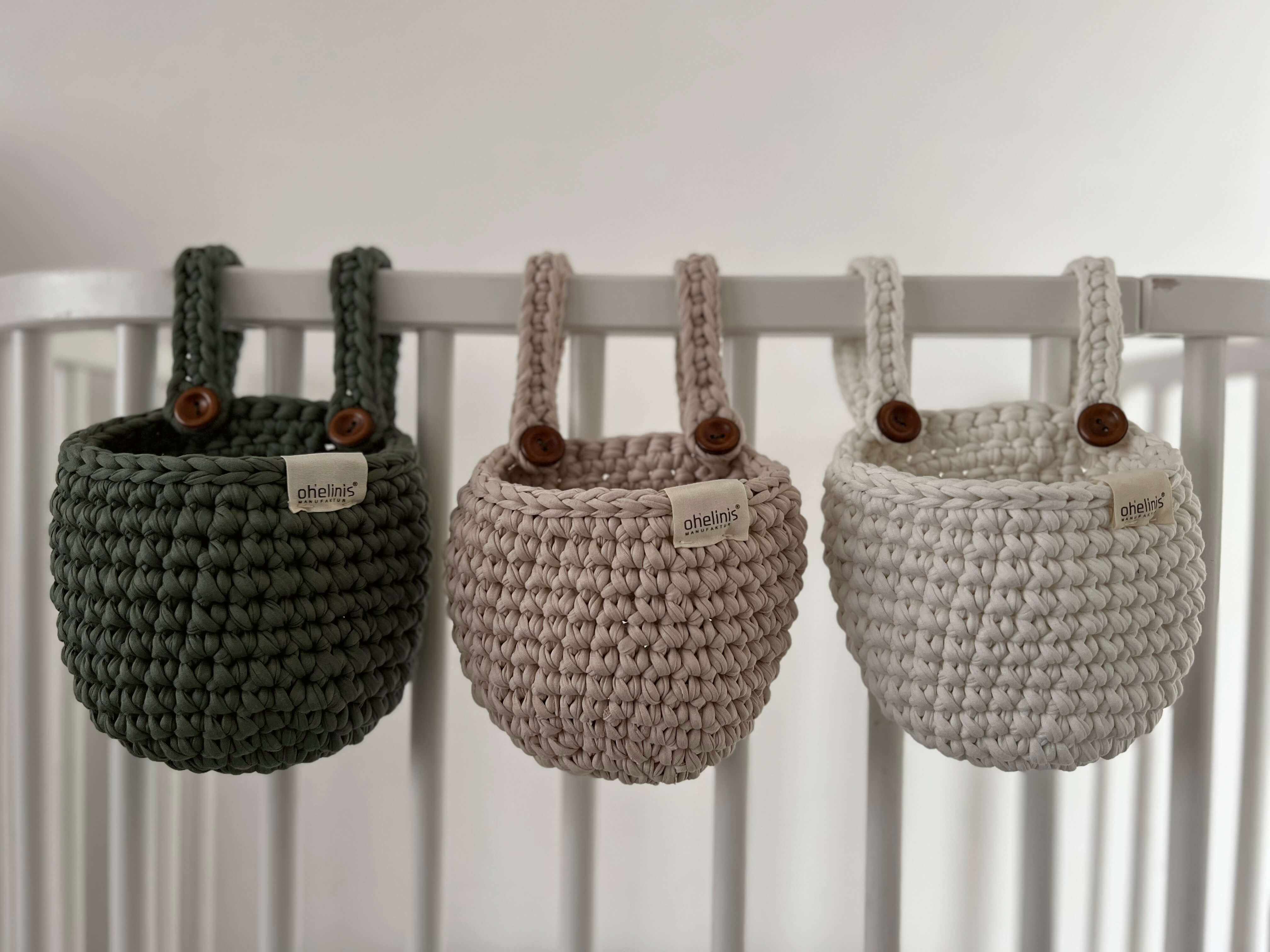 Bed utensil holder, storage basket "Cala" 