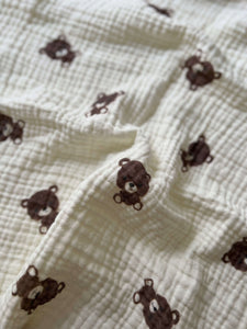 XL Premium Muslin Baby Blanket 4-ply "TED"