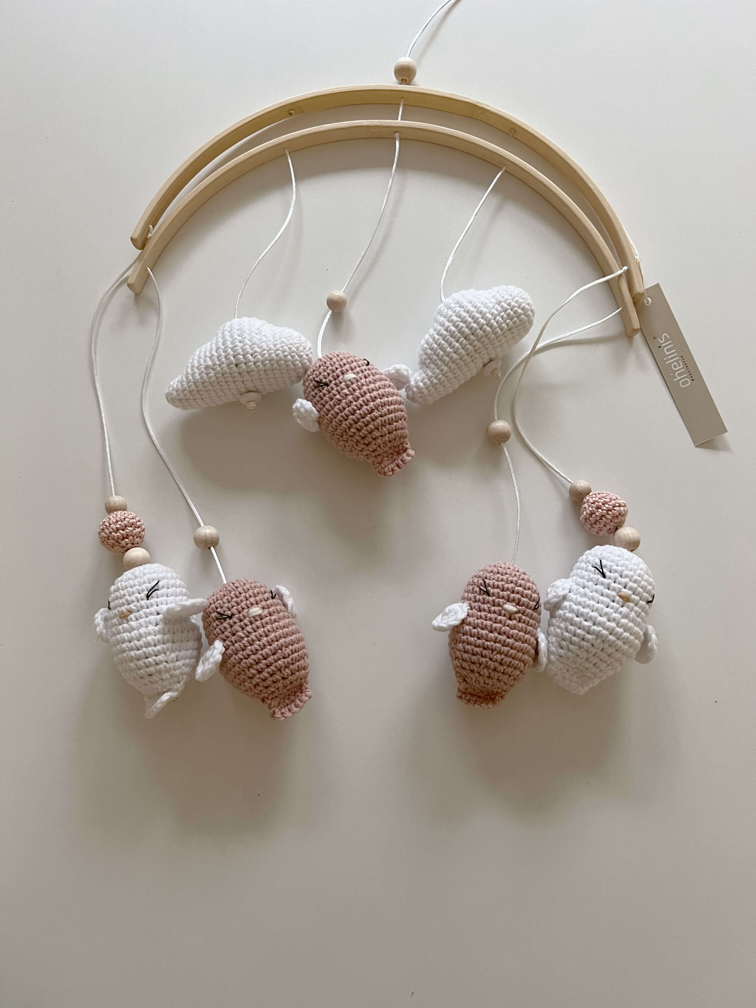 Baby Mobile bogen "Bird" rosé