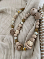 Load image into Gallery viewer, Pacifier chain &amp; stroller chain &quot;Sunflower brown&quot;
