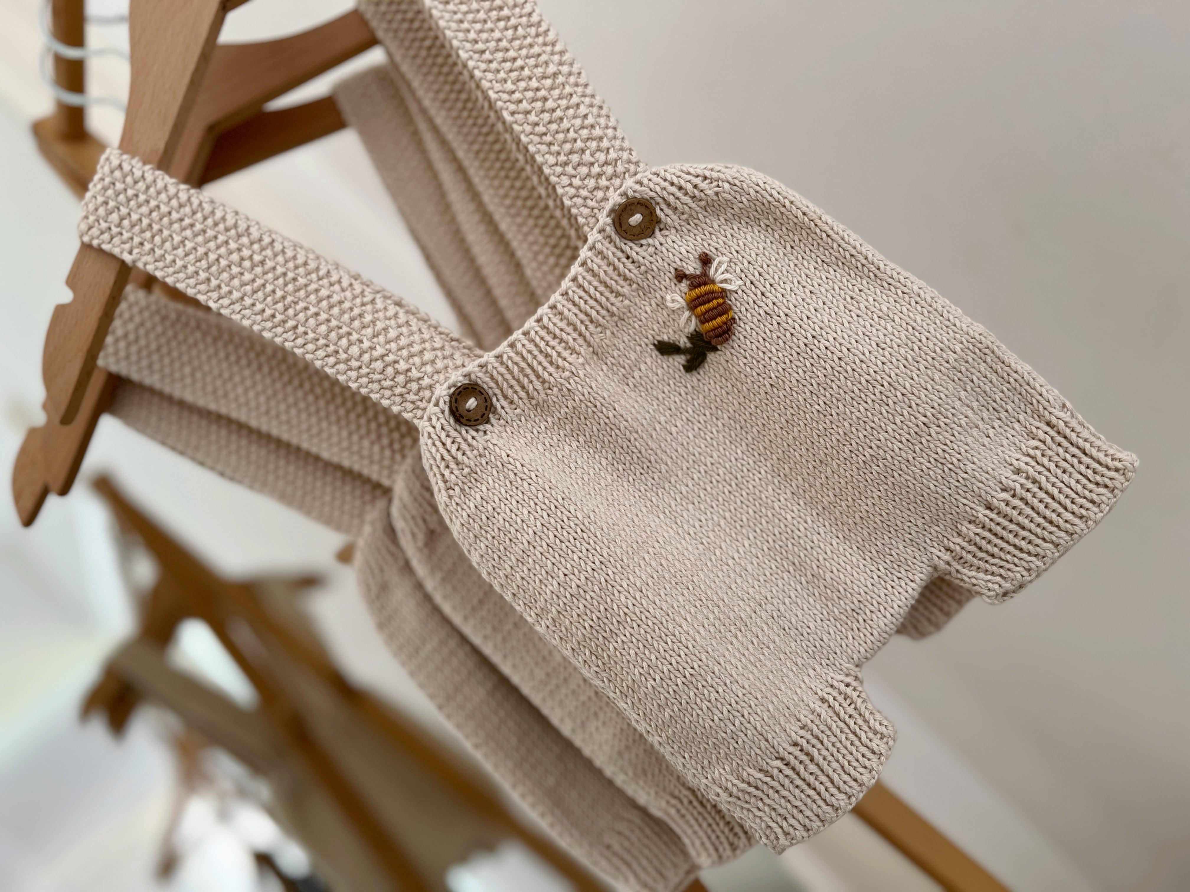 Strick Jumpsuit "WALLY" Cream