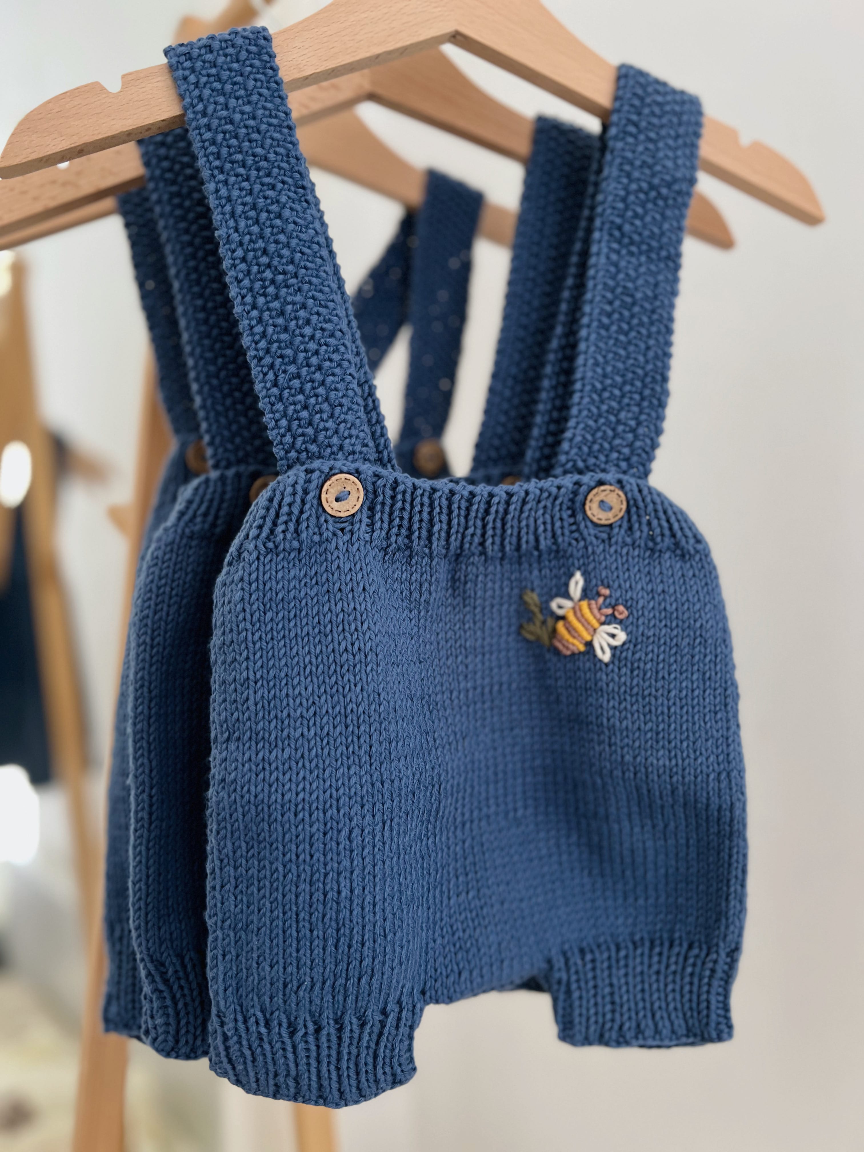 Strick Jumpsuit "WALLY" Navy Blue