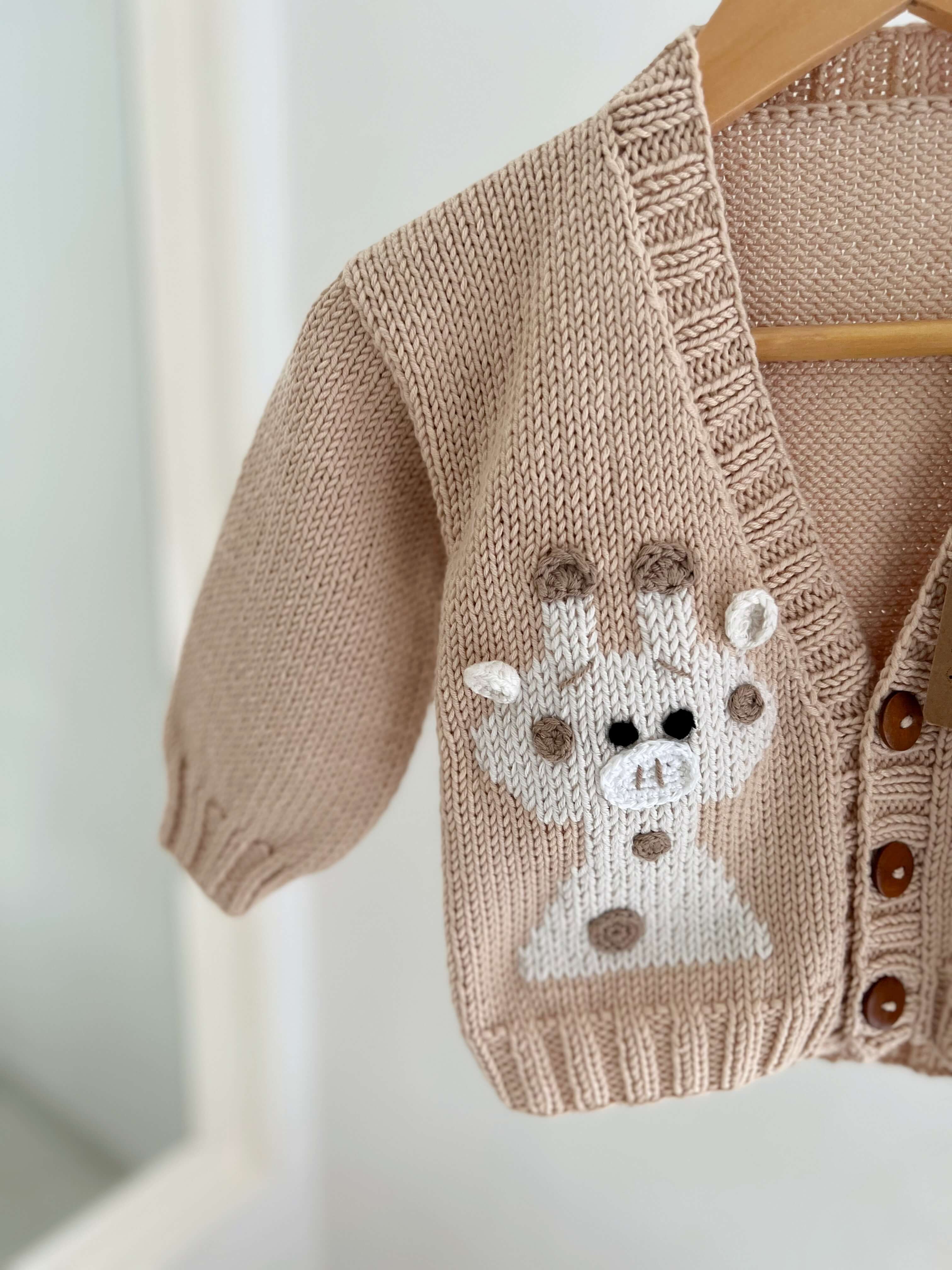 Cardigan "Gif" with Giraffe Embroidery