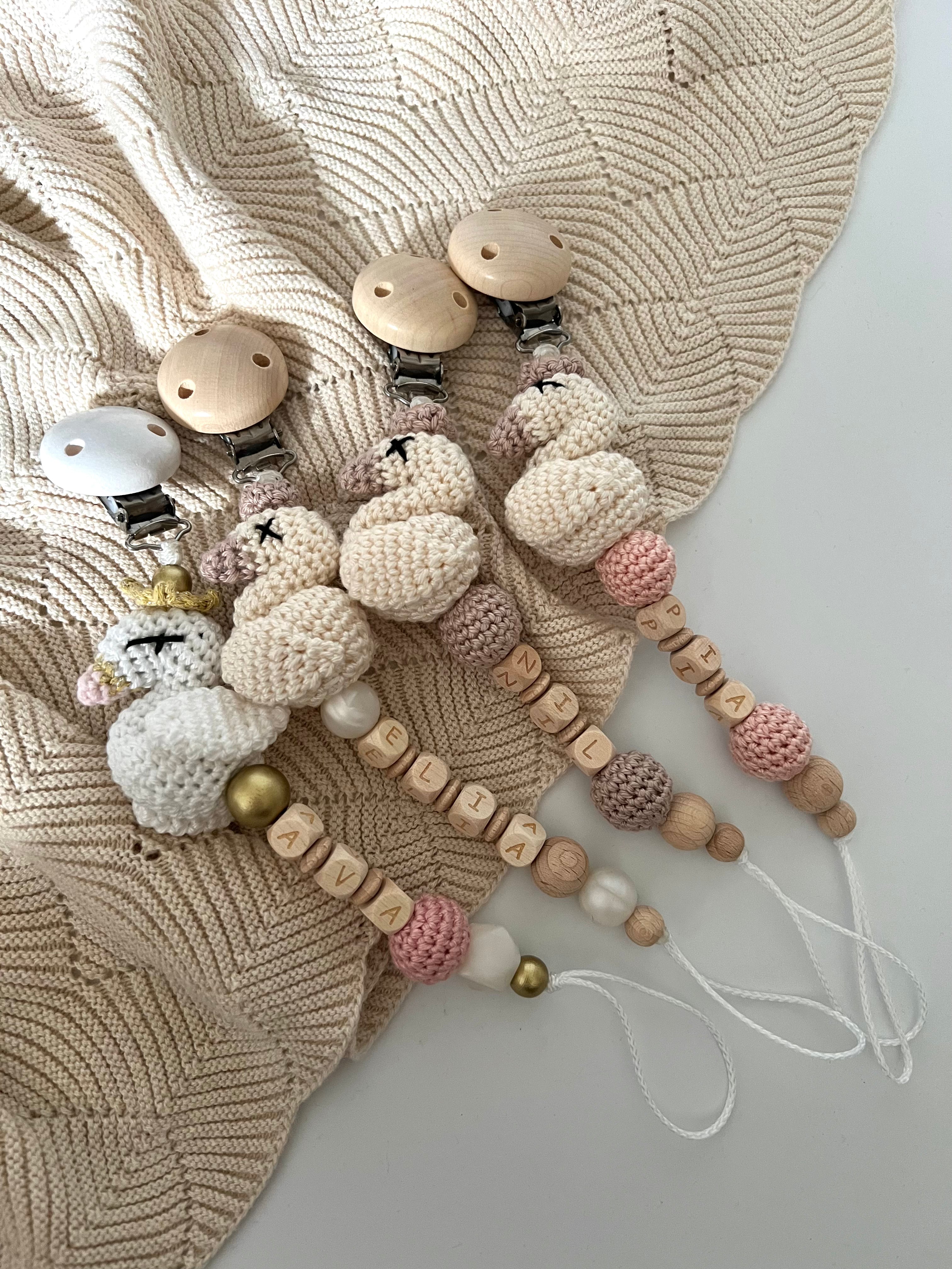 Schnullerkette mit Namen  "Swan"