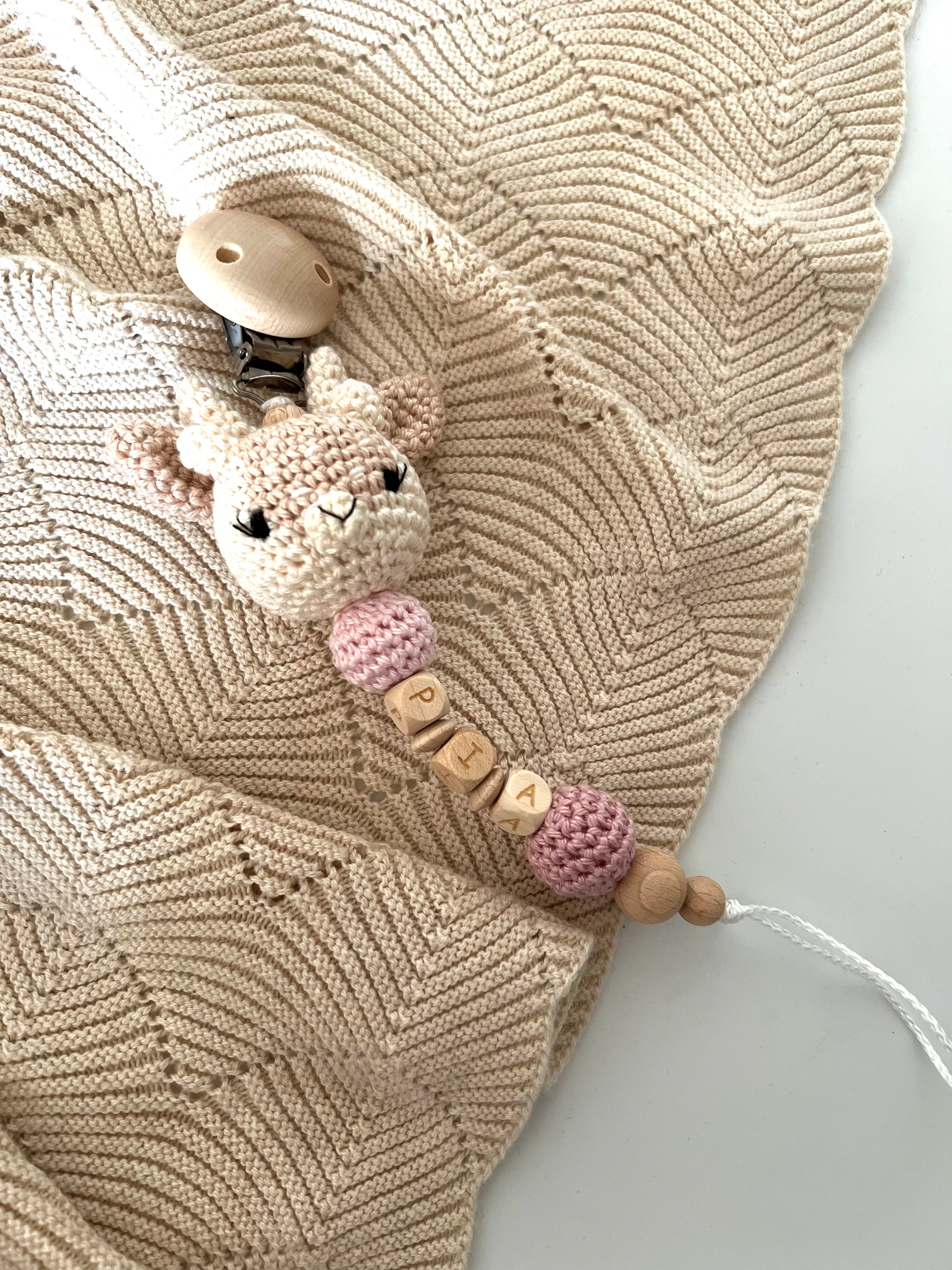 Schnullerkette mit Namen  "Bambi"