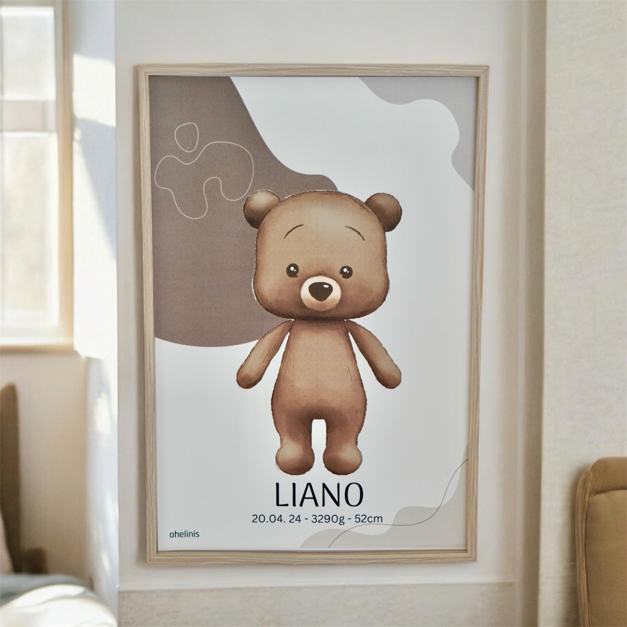 Personalisiertes Geburtsposter “TED NATURE“