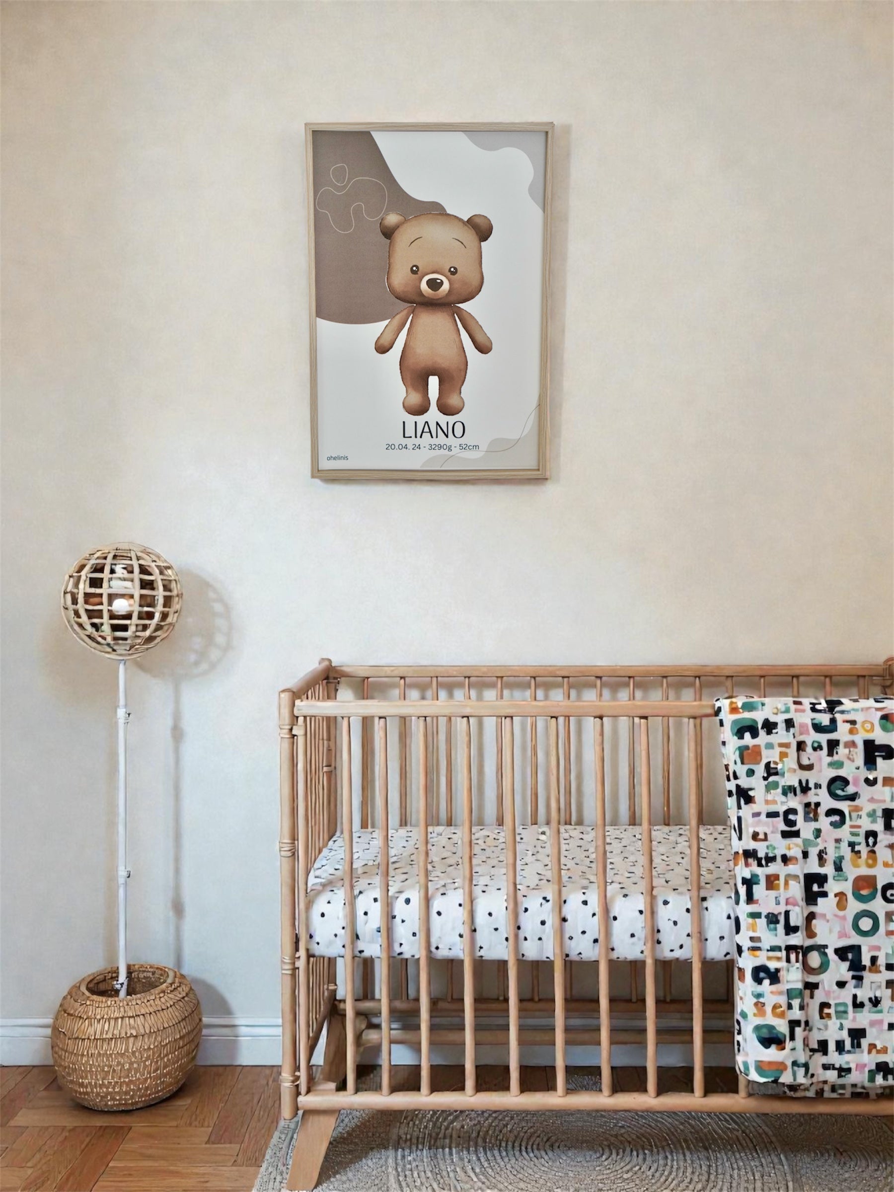 Personalisiertes Geburtsposter “TED NATURE“