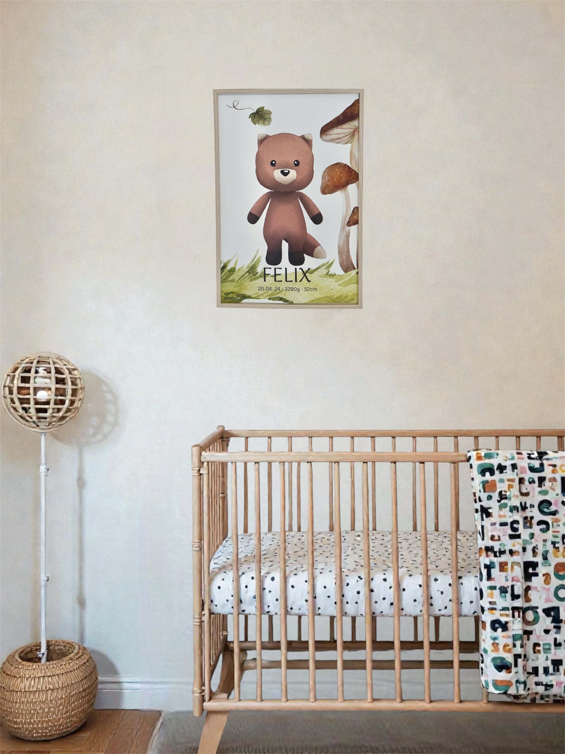 Personalisiertes Geburtsposter "LITTLE FOX"