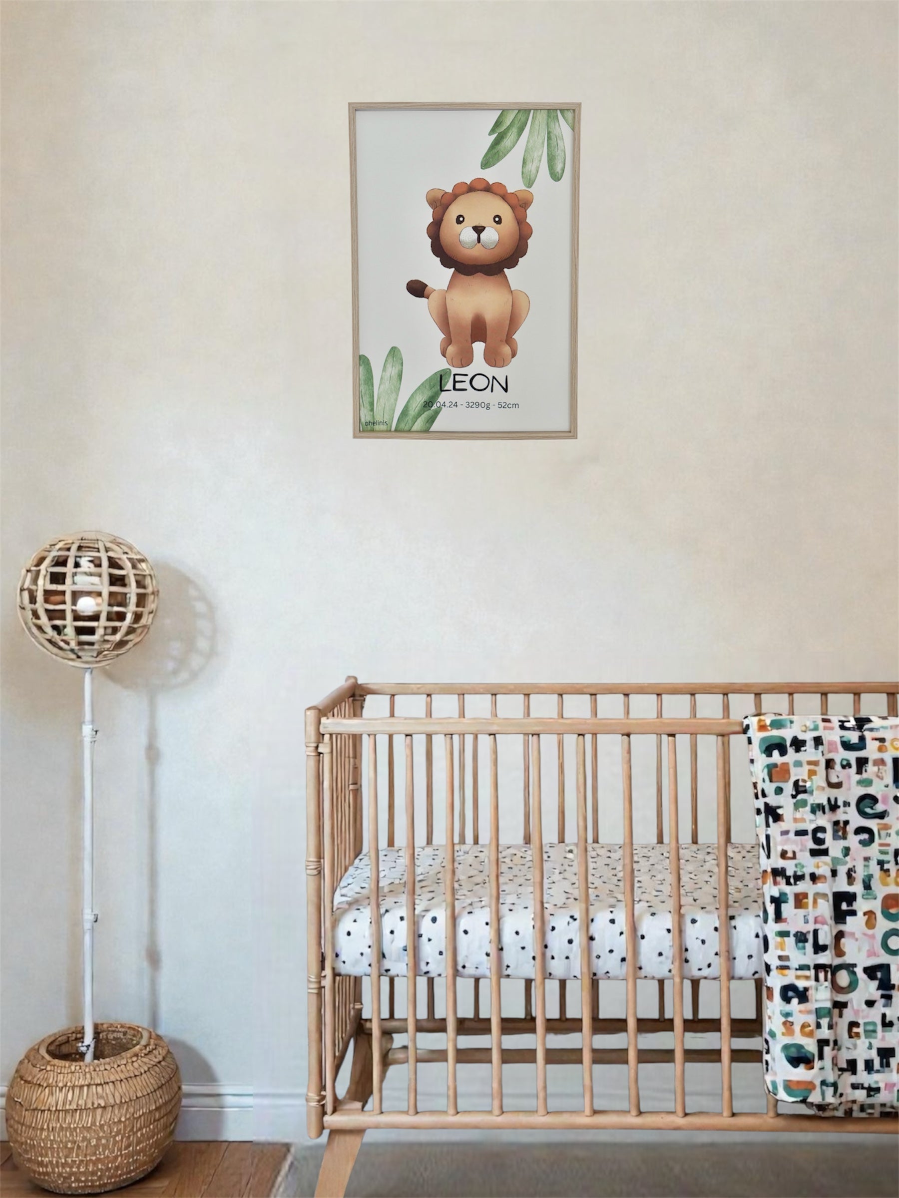 Personalisiertes Geburtsposter "LION FOREST"