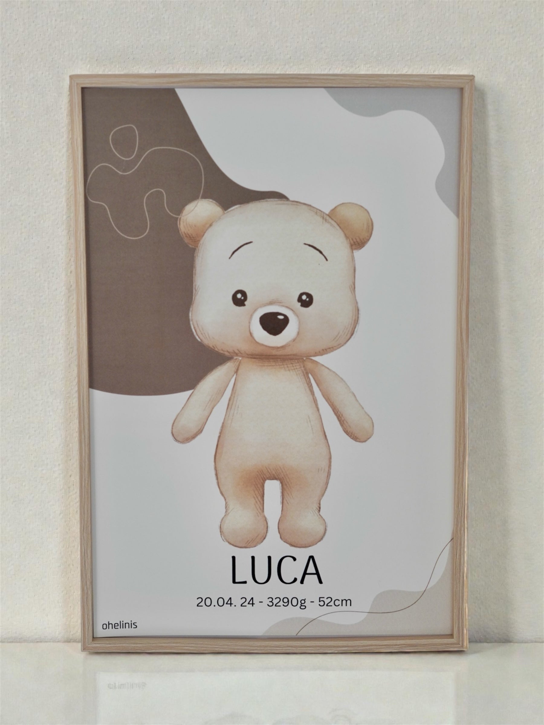 Personalisiertes Geburtsposter “TED SAND"