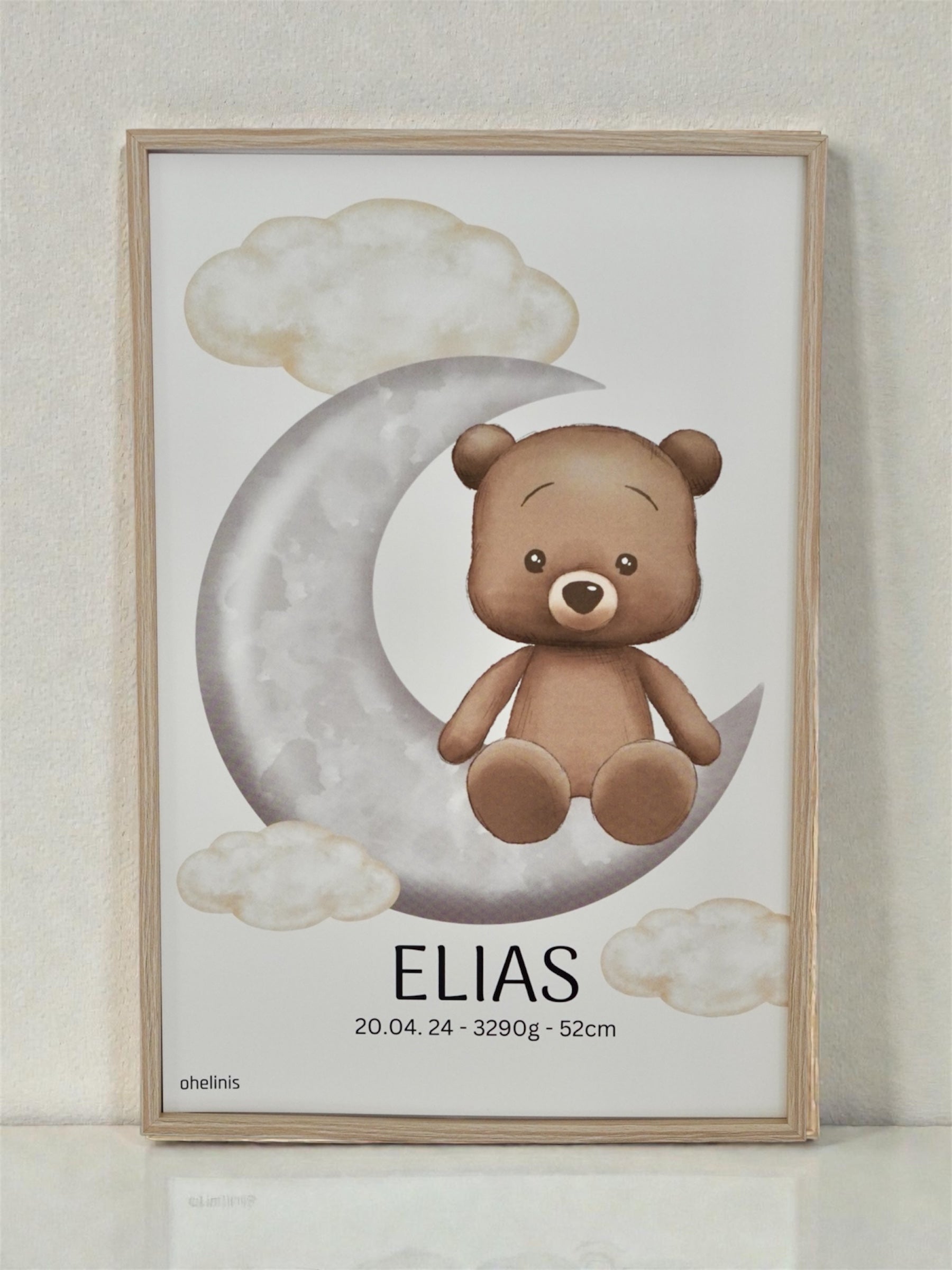 Personalisiertes Geburtsposter “TED MOON"