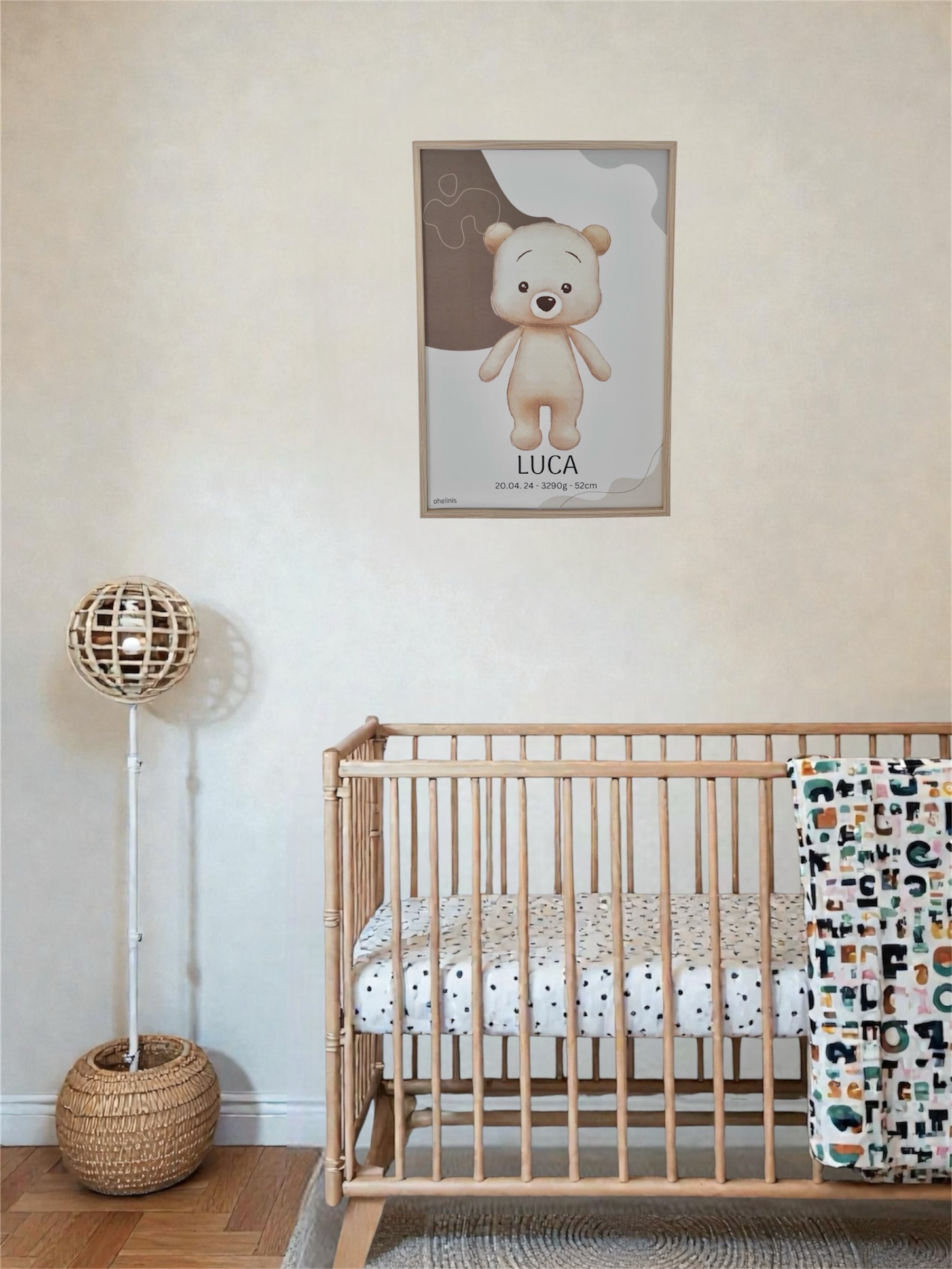 Personalisiertes Geburtsposter “TED SAND"