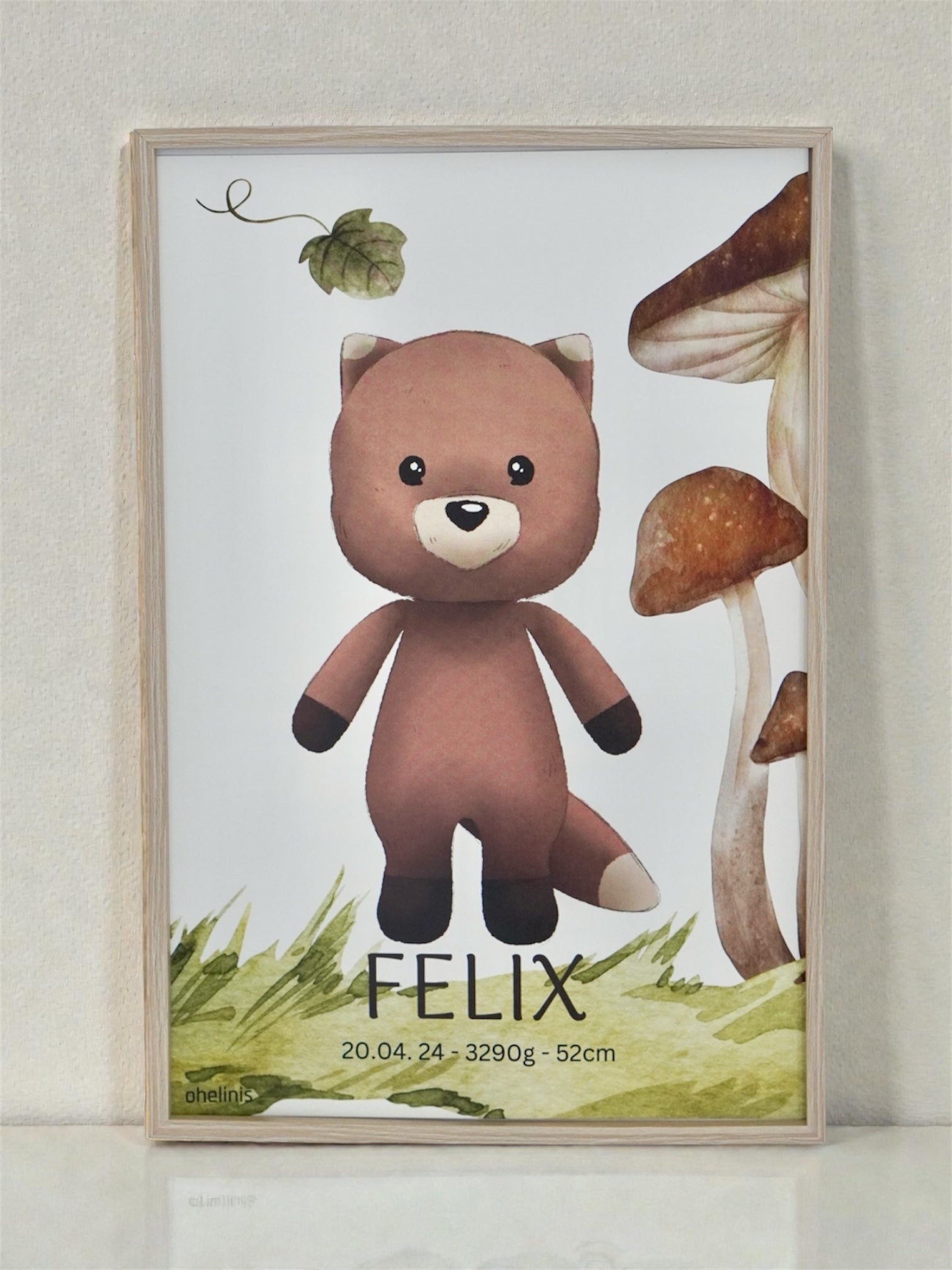 Personalisiertes Geburtsposter "LITTLE FOX"