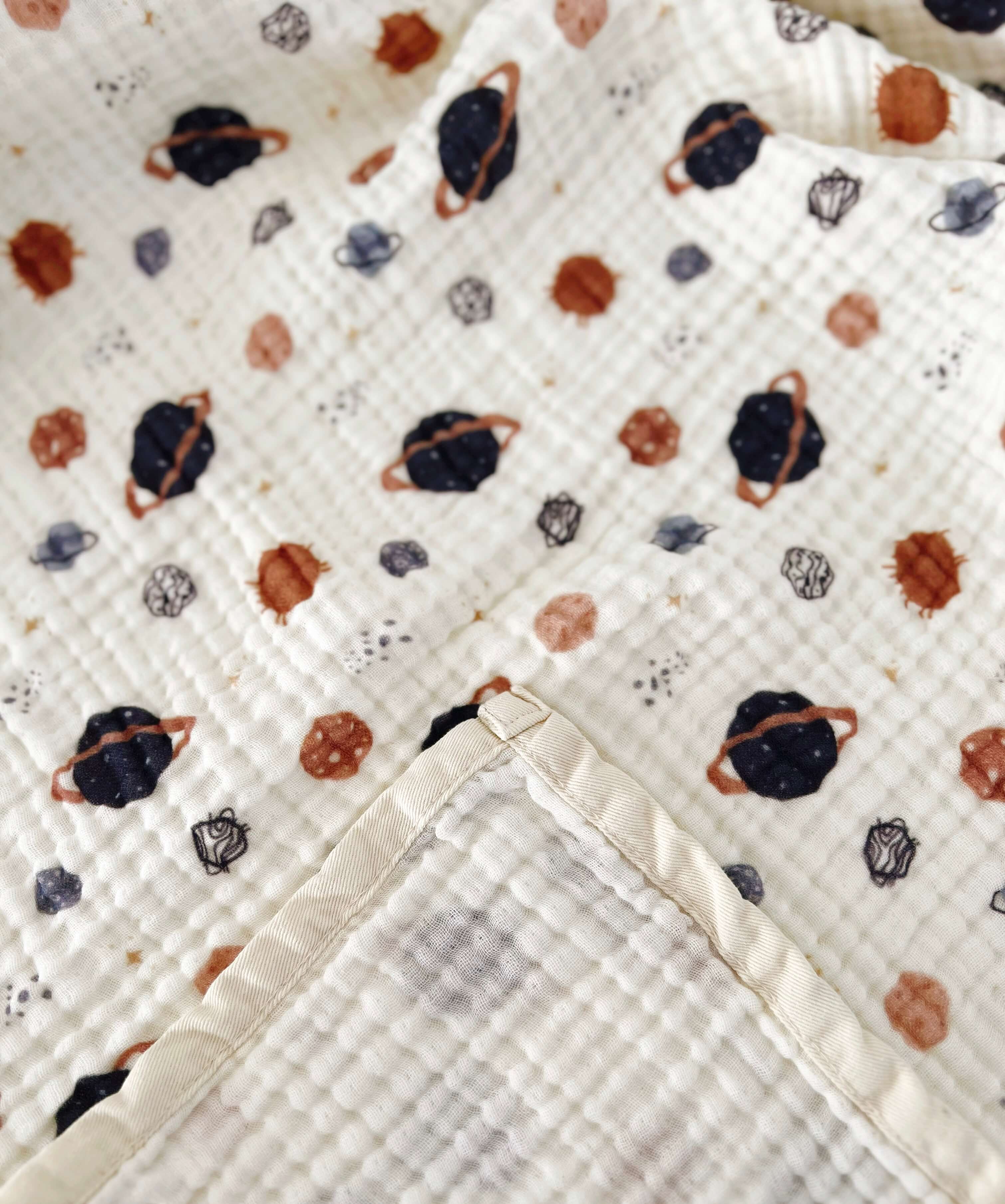 XL Premium Muslin Baby Blanket 4-ply "UNIVERSE"
