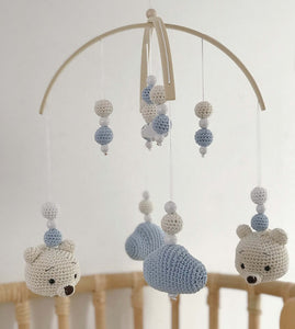 Baby Mobile bow "TED BLUE CLOUD"