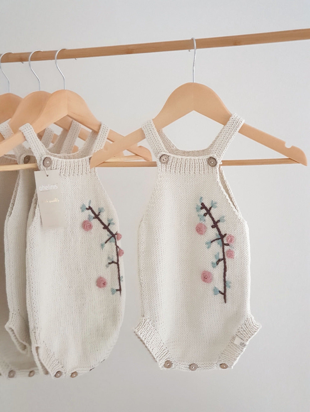 Premium Knit Romper with Embroidery "AMALIA"