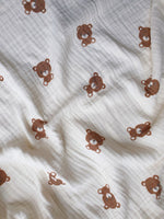 Load image into Gallery viewer, XL Premium Muslin Baby Blanket 4-ply &quot;TED&quot;

