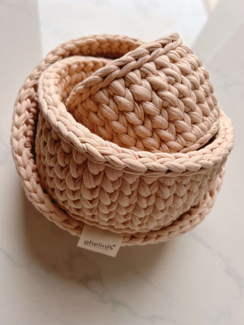 "WEAVE" set of 3 storage basket organizers 